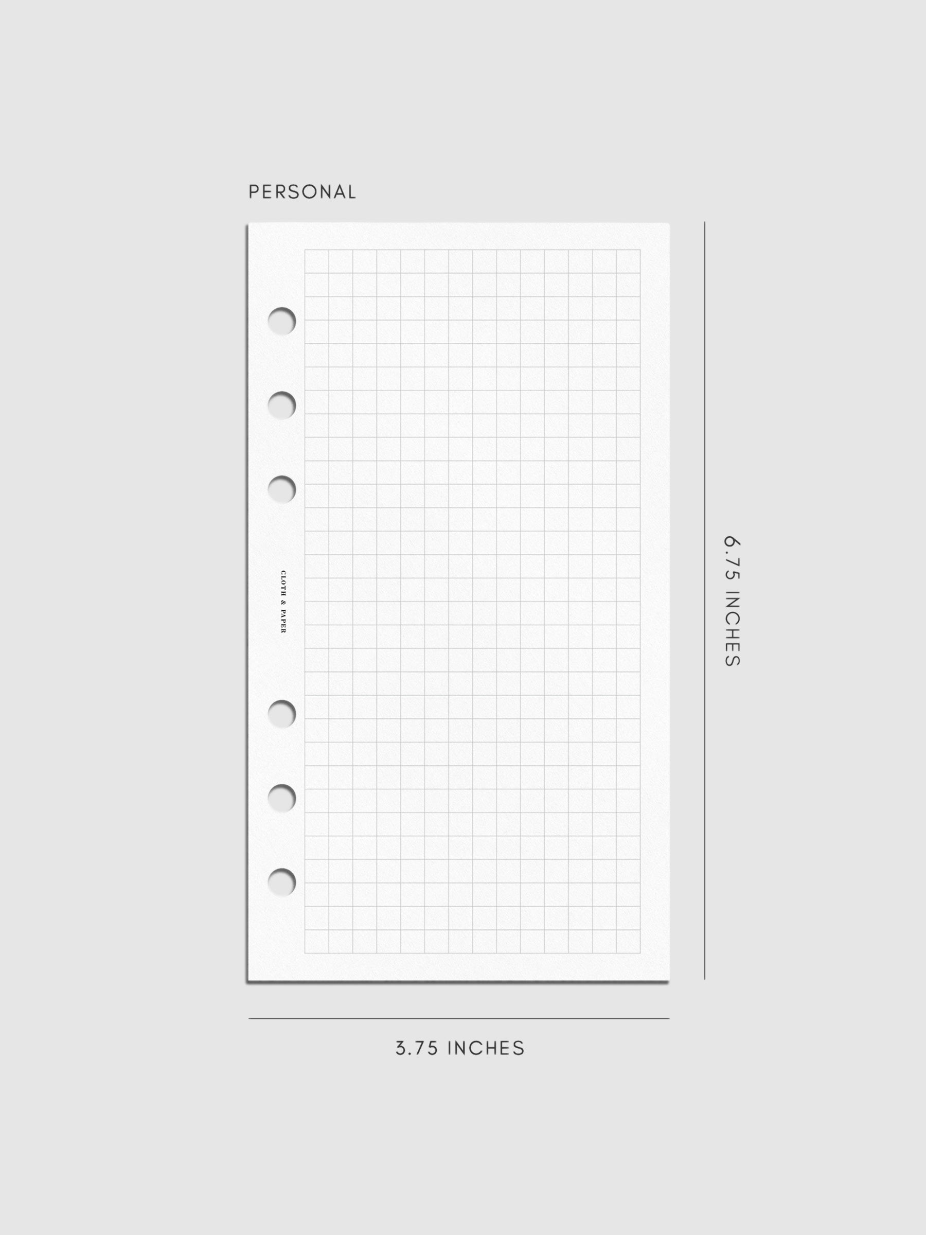Digital mockup of insert in Personal sizing.