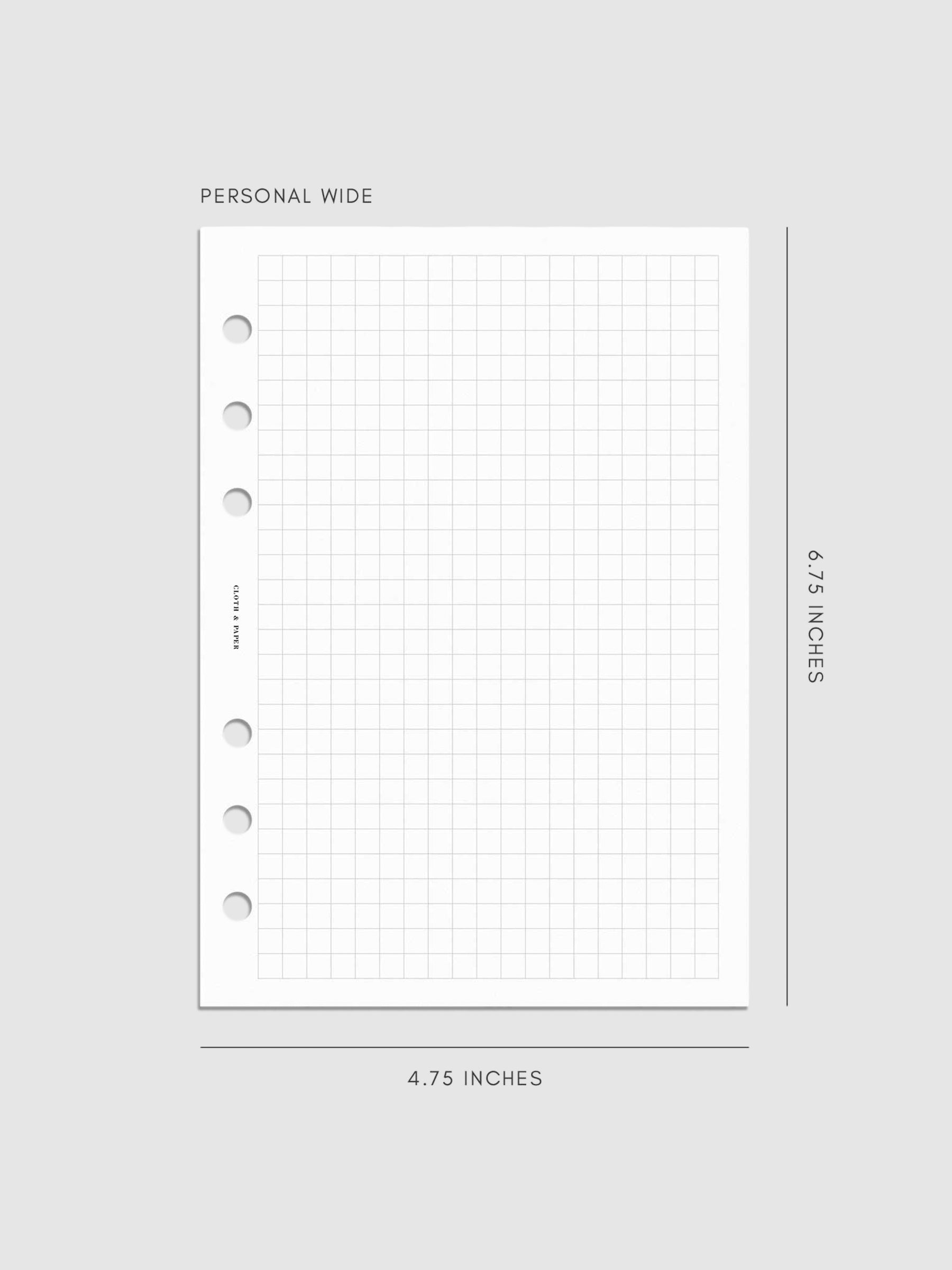 Digital mockup of insert in Personal Wide sizing.