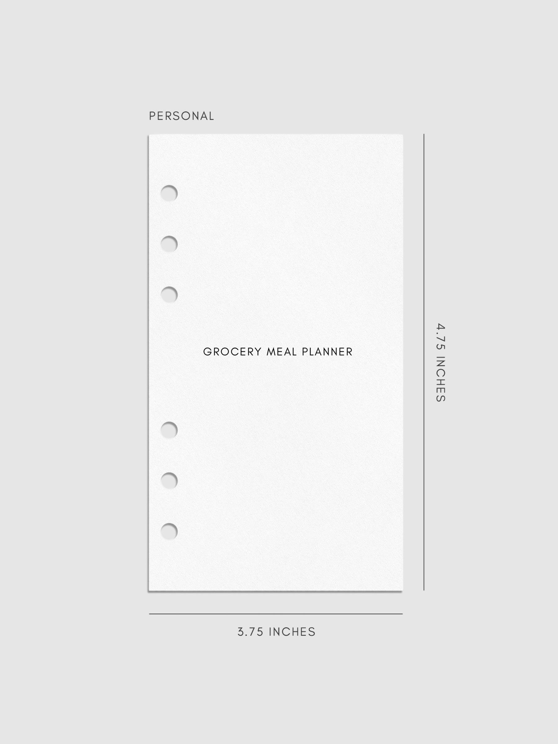 Digital mockup of insert cover page in Personal sizing.