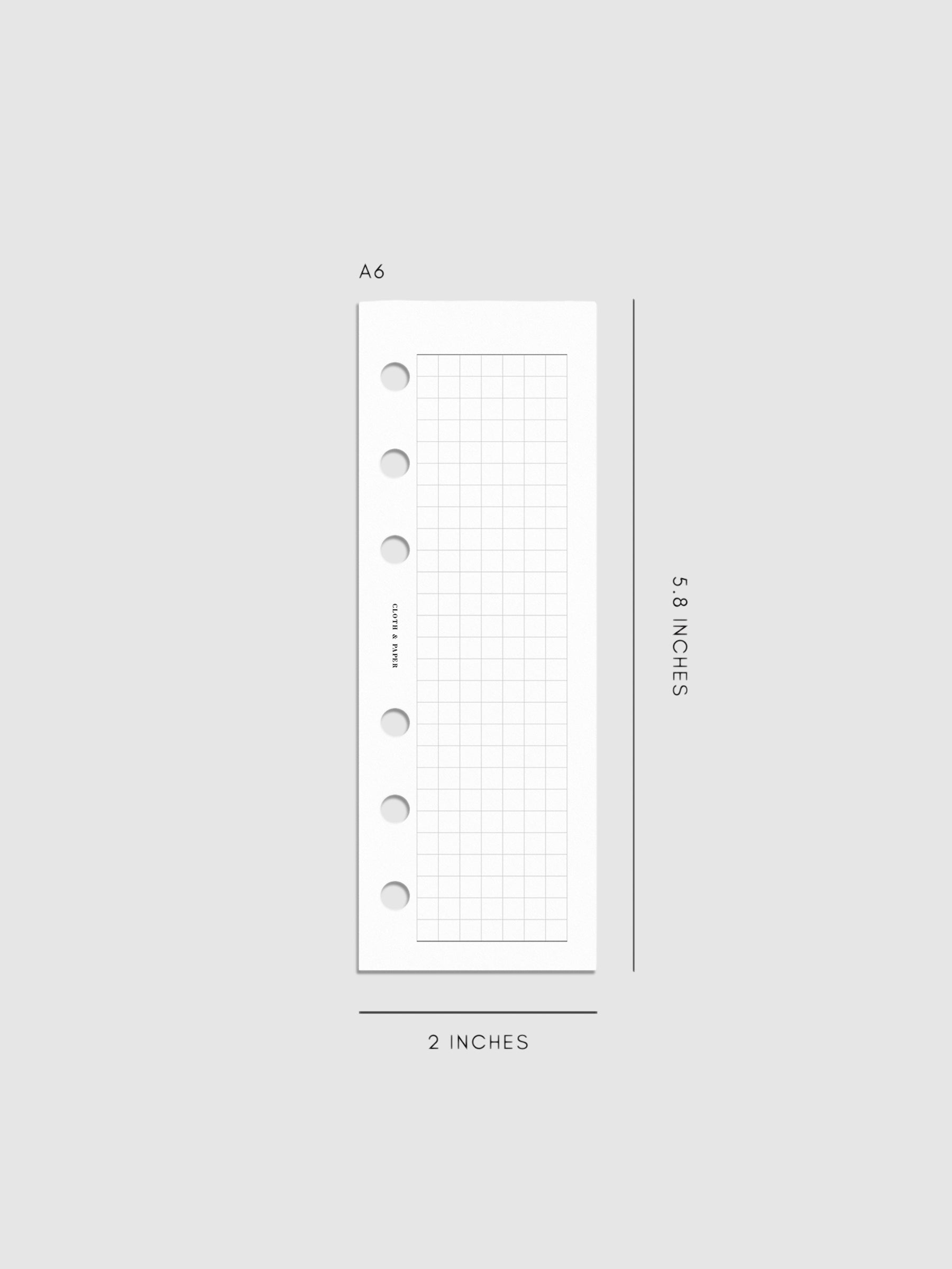 Digital mockup of inserts in A6.