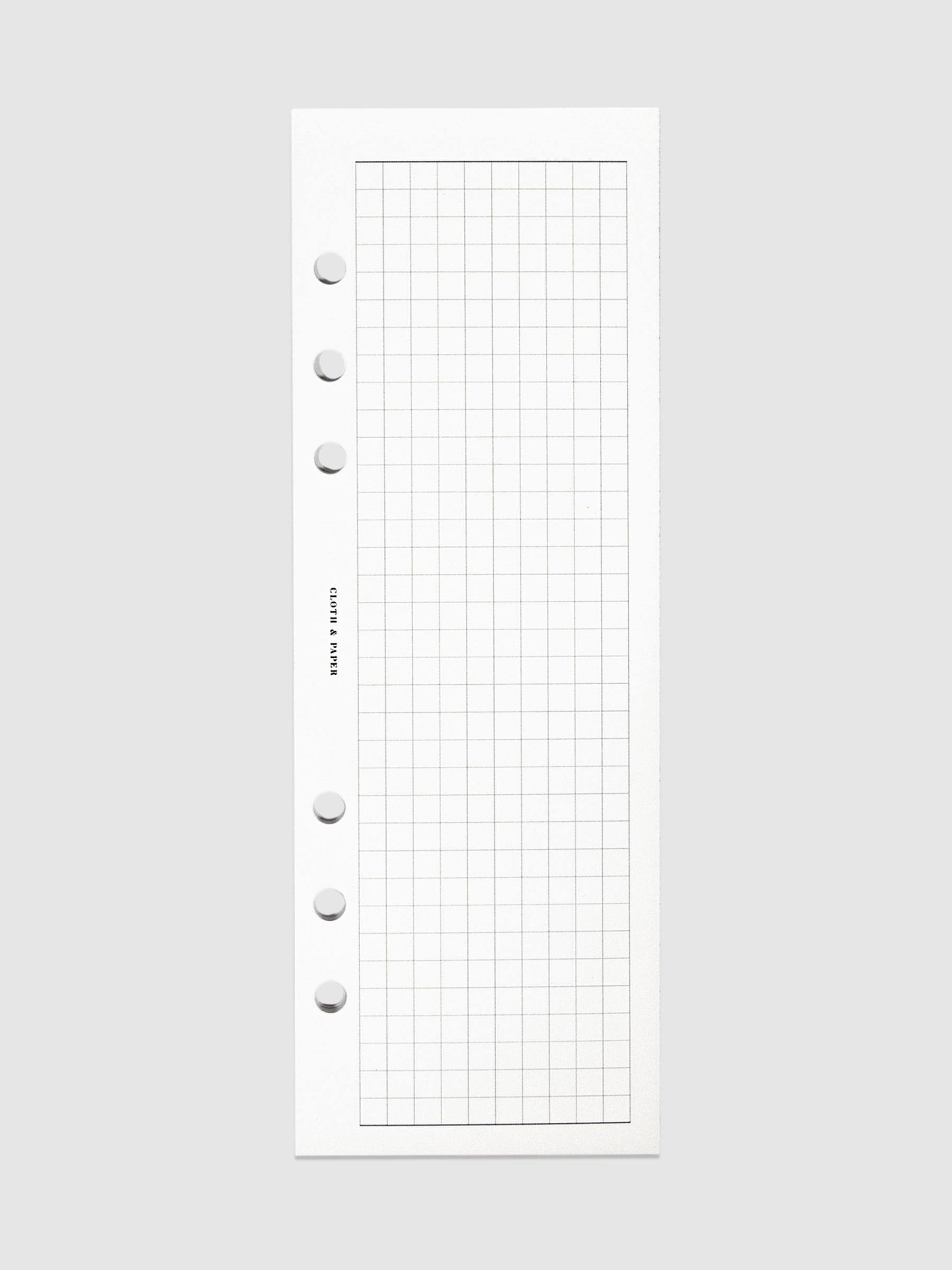 Half Page Graph Inserts, Cloth and Paper. Inserts displayed on a neutral background.