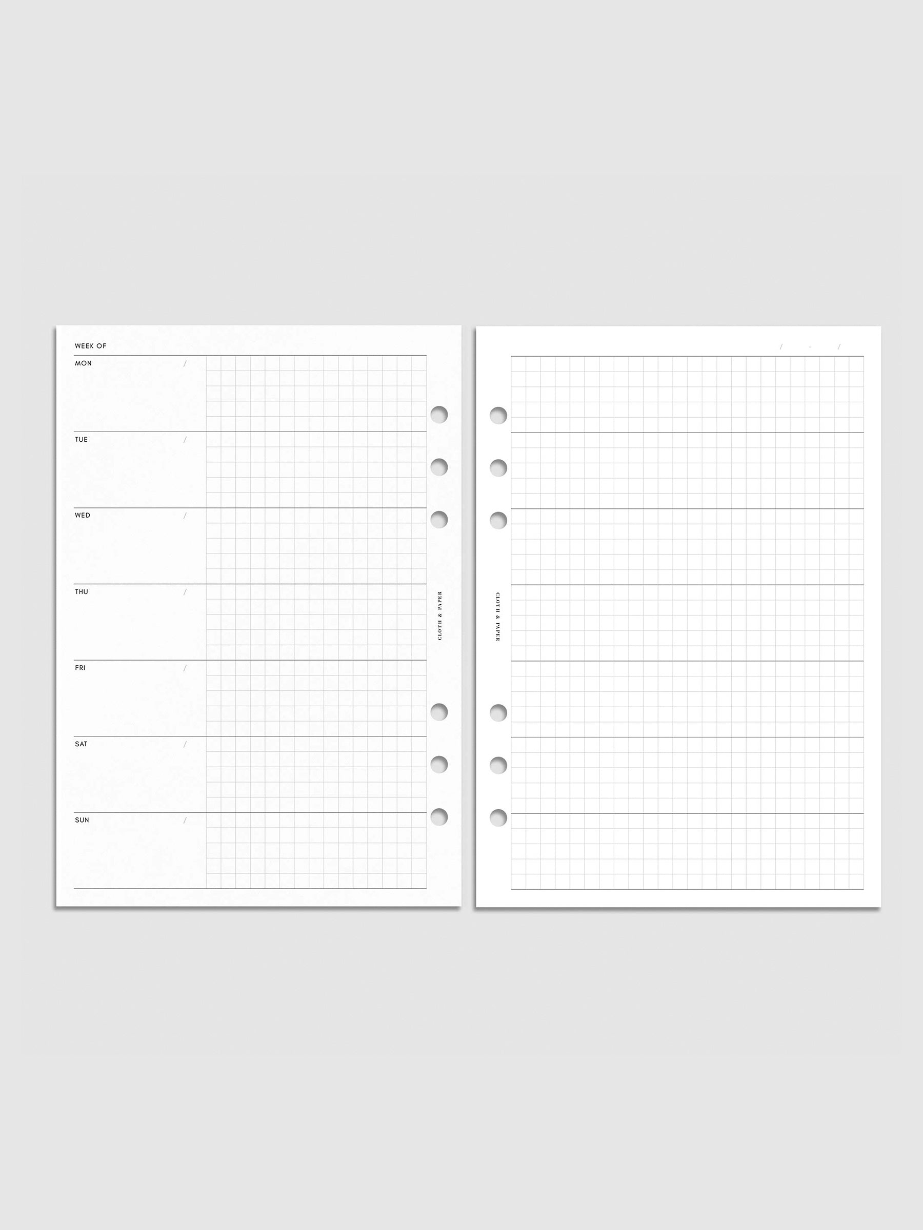 Digital mockup of insert sized A5.