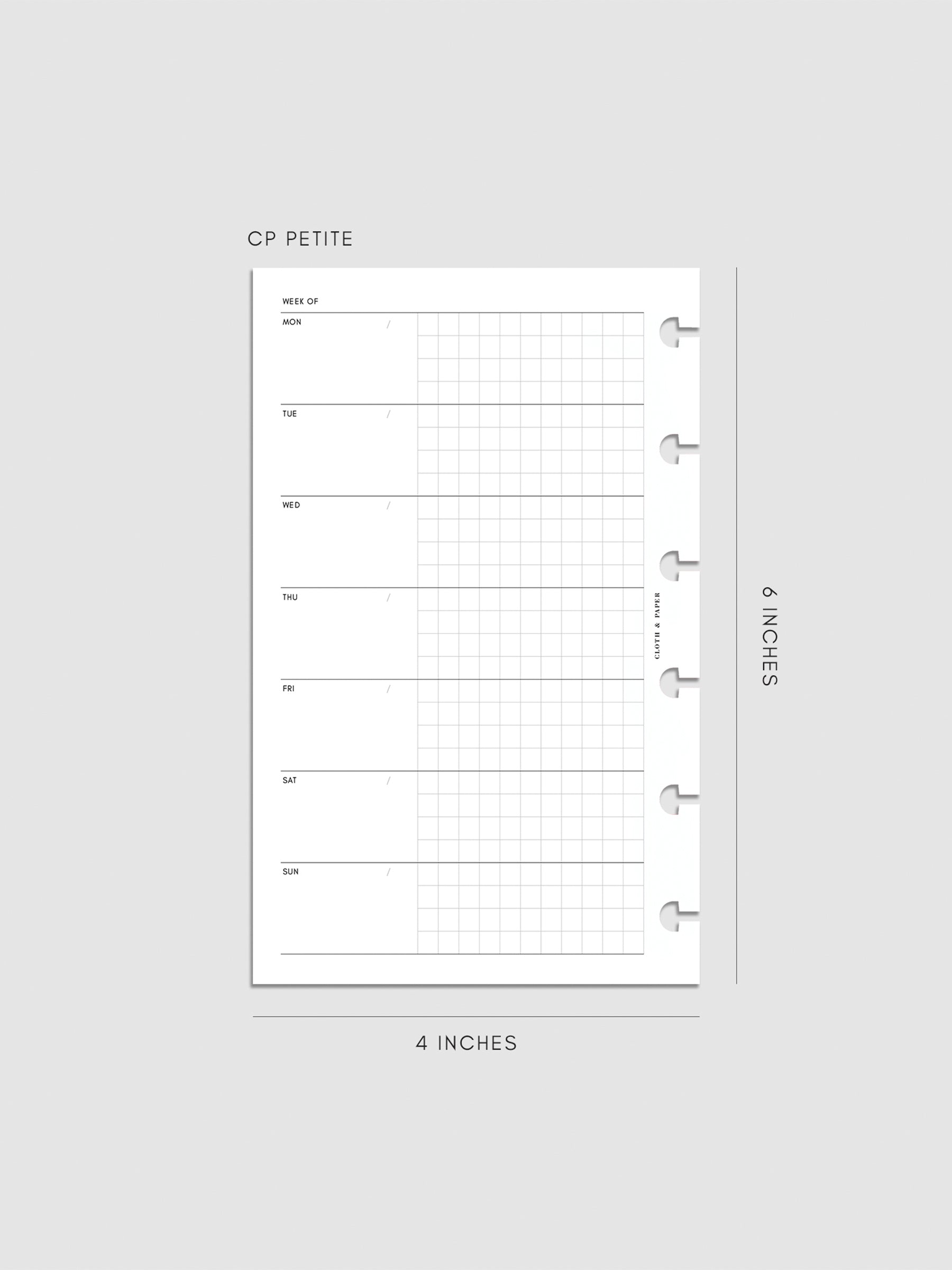 Digital mockup of insert sized CP Petite.