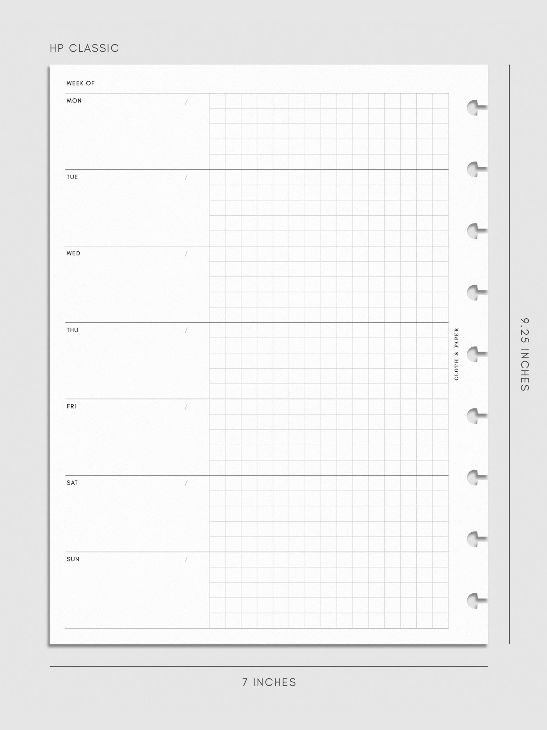Digital mockup of insert sized HP Classic.