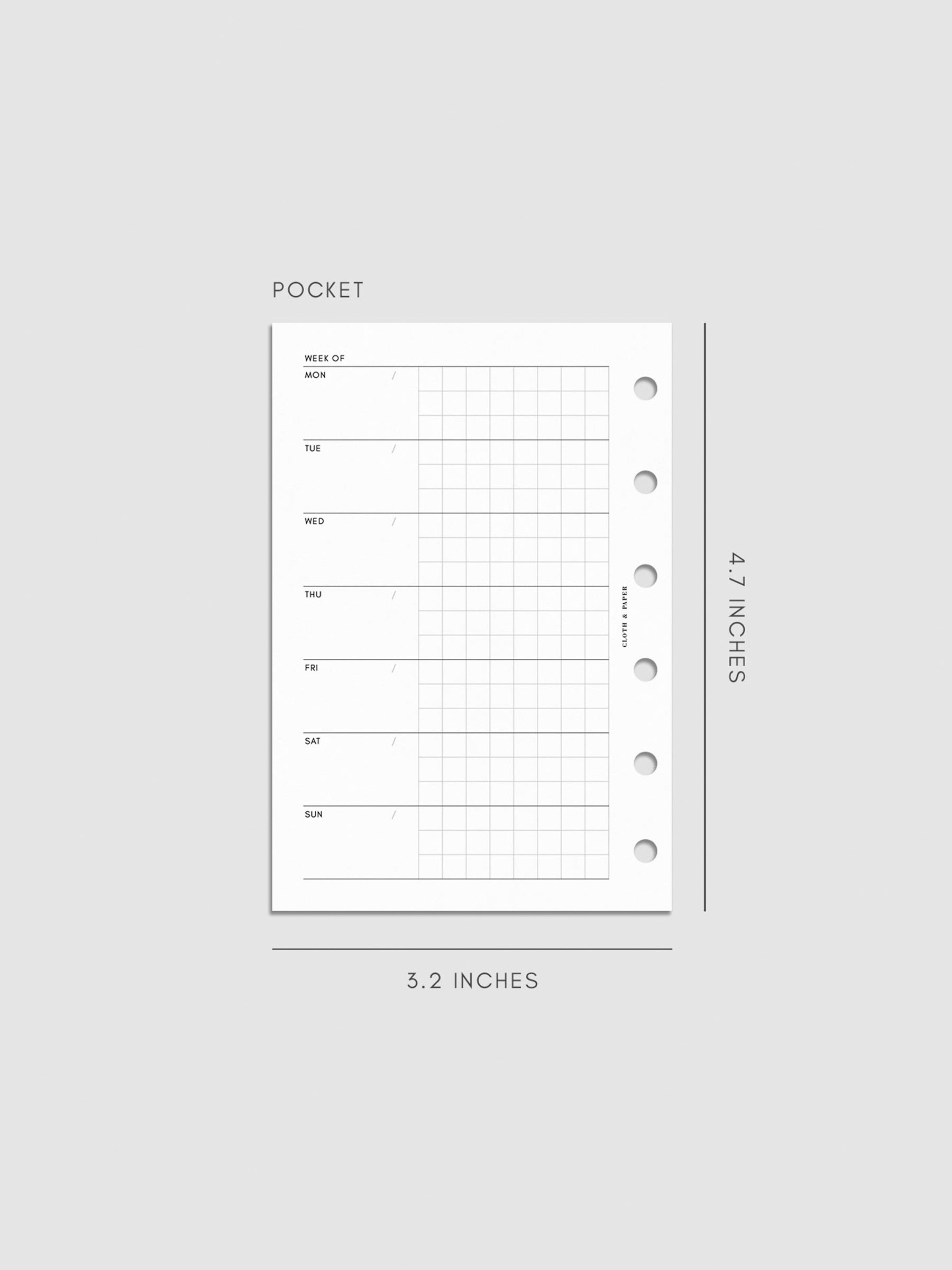 Digital mockup of insert sized Pocket.