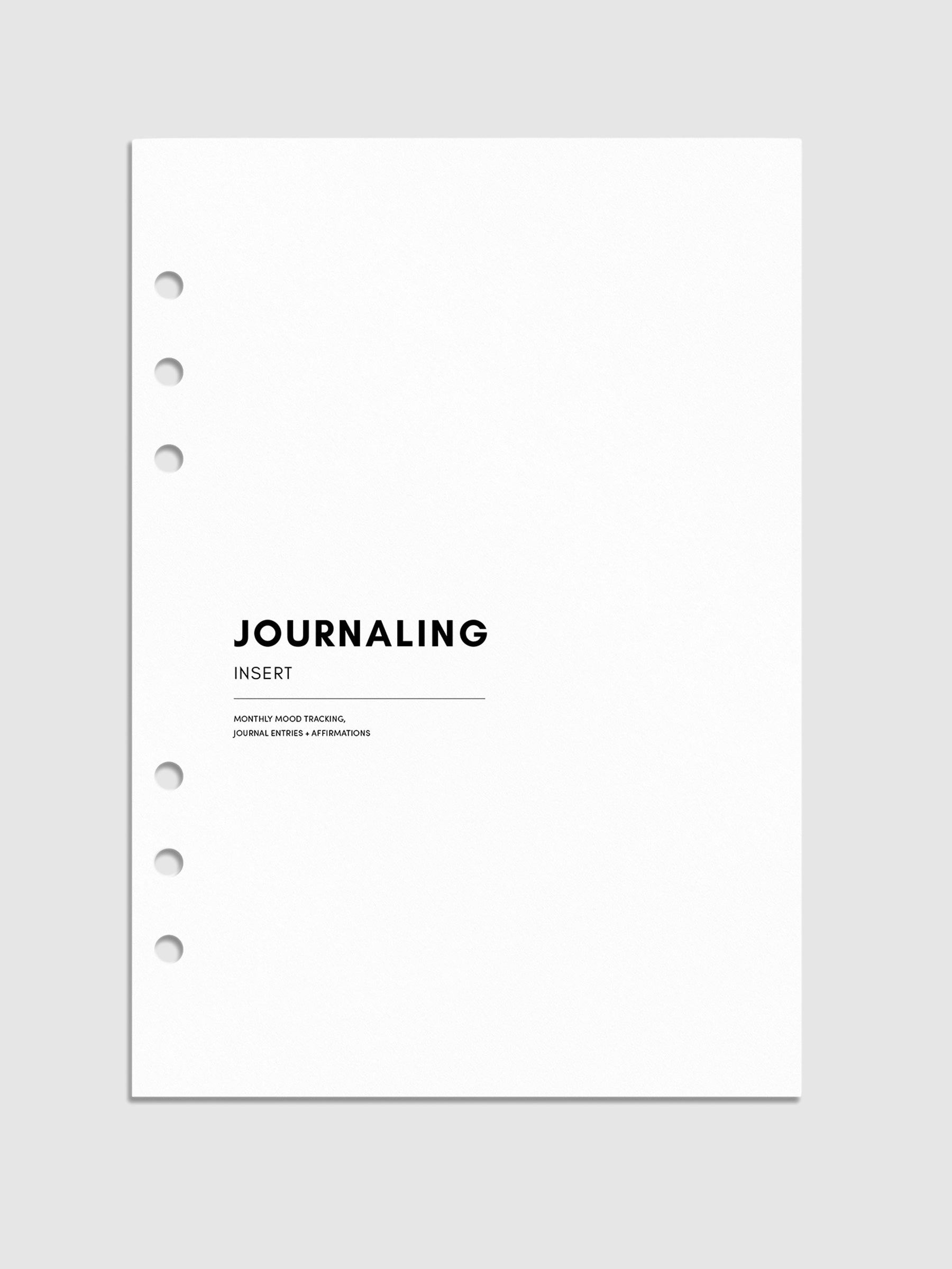 Journaling Planner Insert, A5, Cloth and Paper. Digital mockup of insert in A5 sizing.