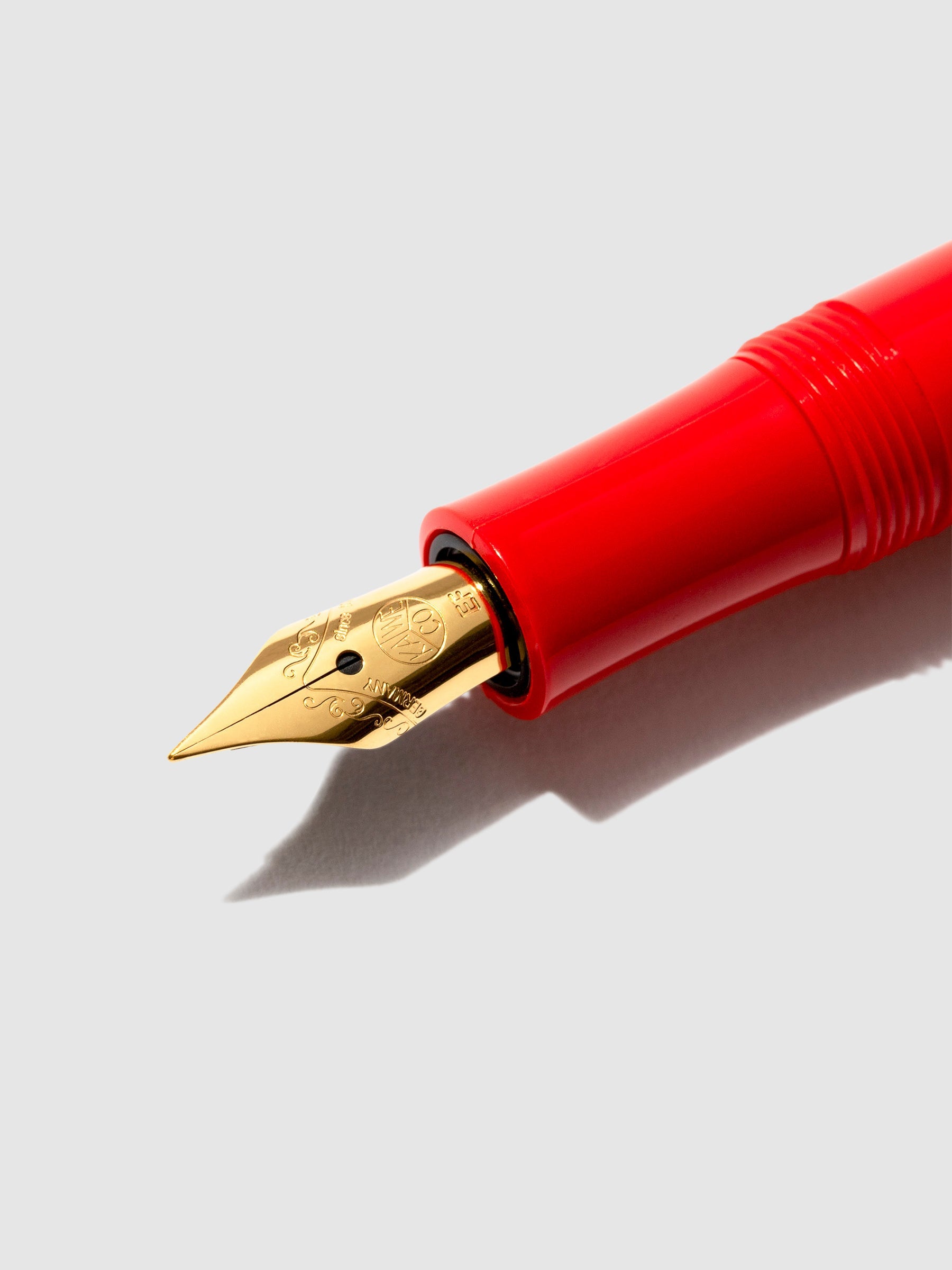 Closeup of pen nib. Size shown is extra fine nib.