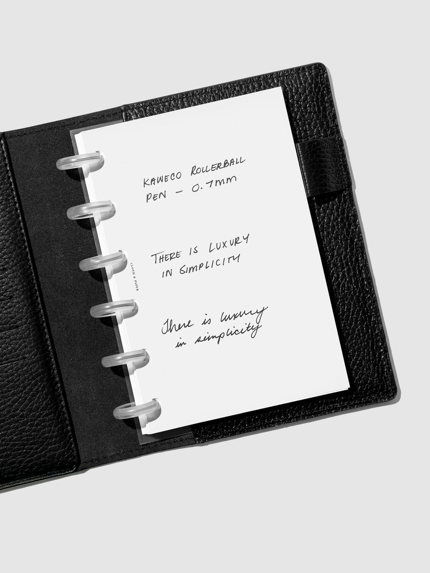 Pen testing sheet showing a 0.7mm rollerball nib writing sample.