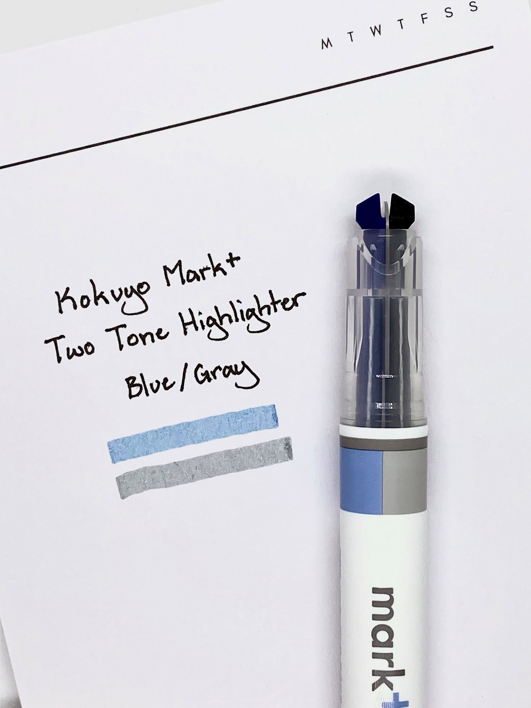 Kokuyo Mark+ Two Tone Highlighter | Gray Type