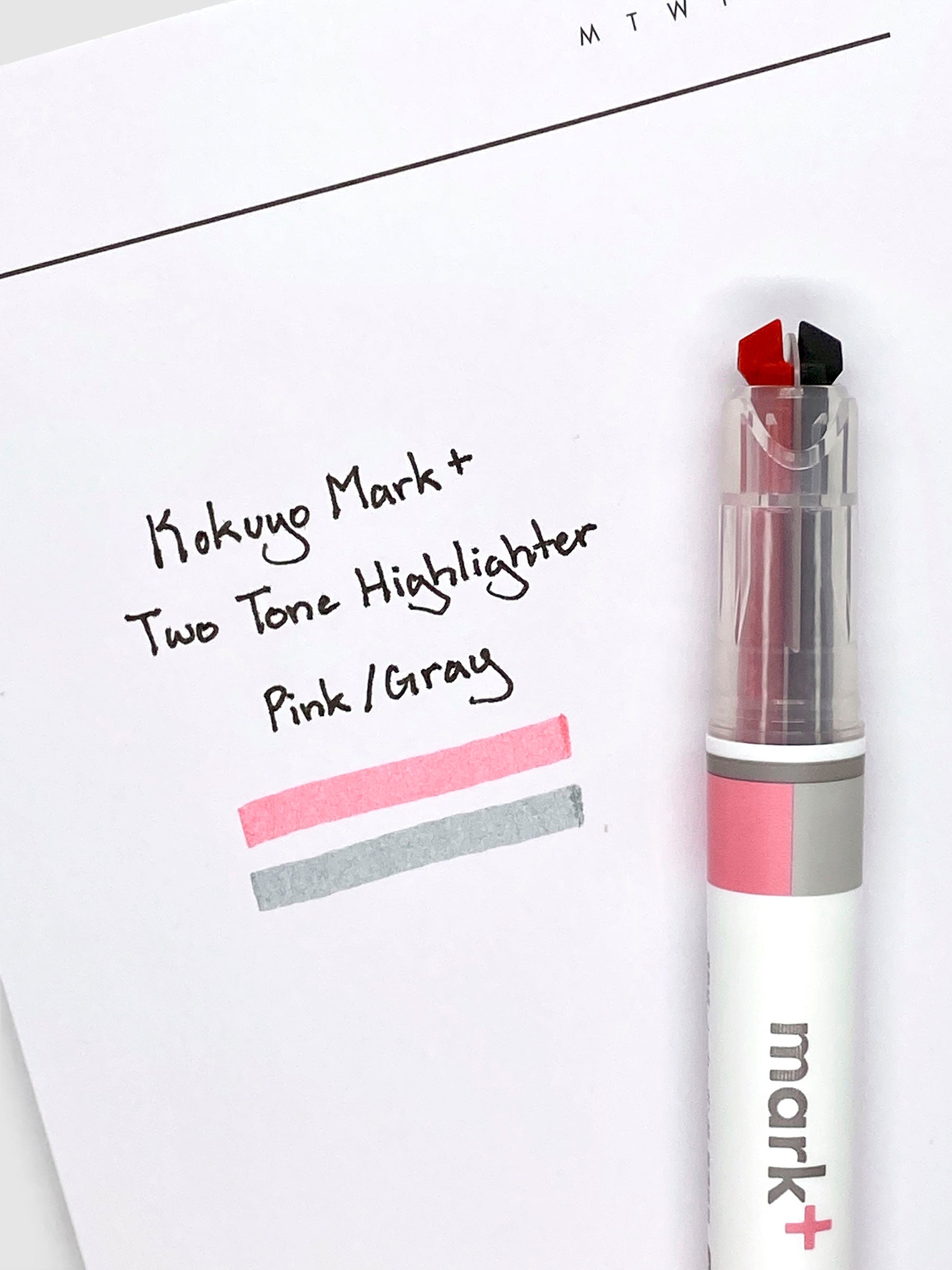 Kokuyo Mark+ Two Tone Highlighter | Gray Type