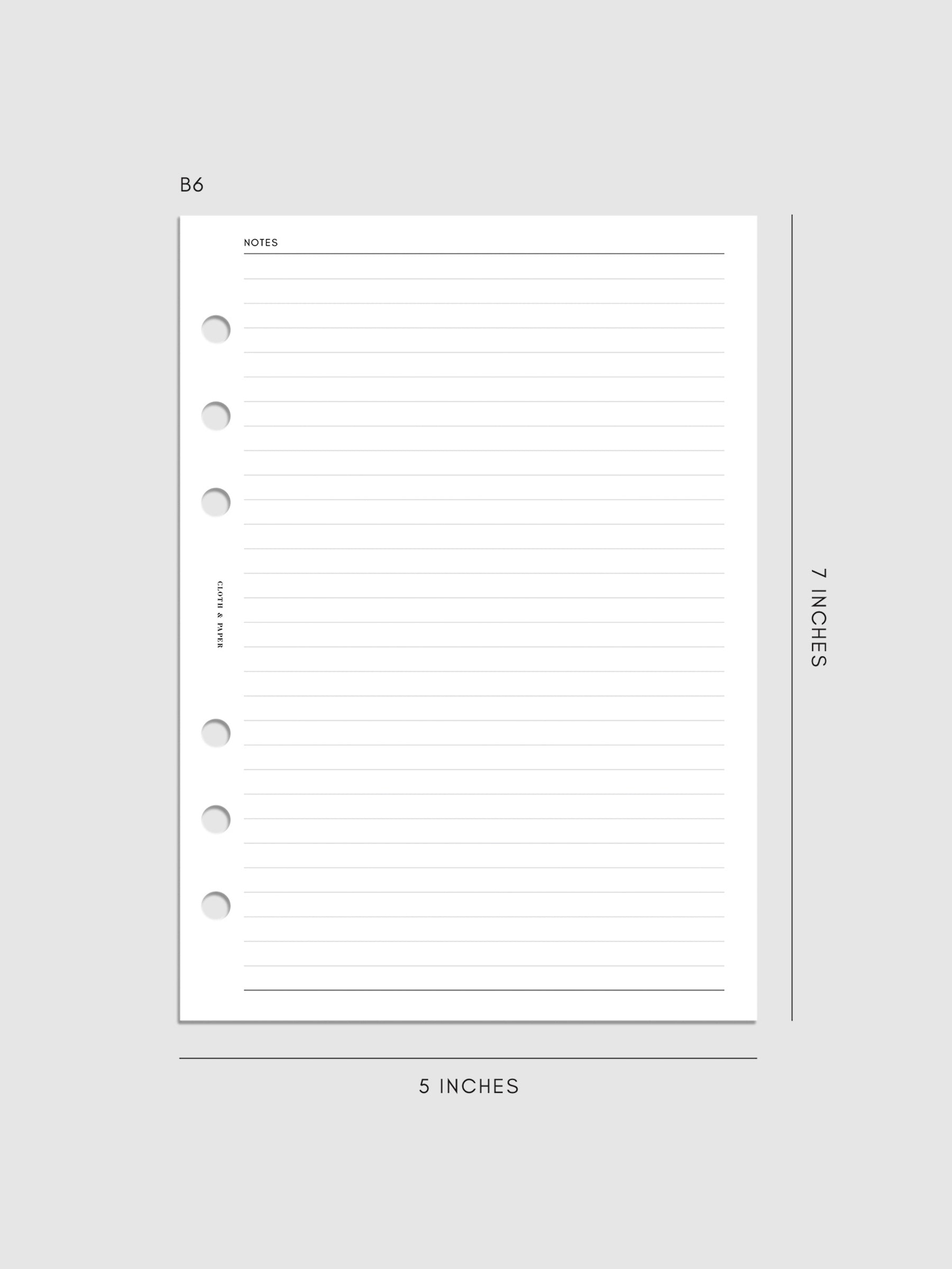 Digital mockup of insert in B6.