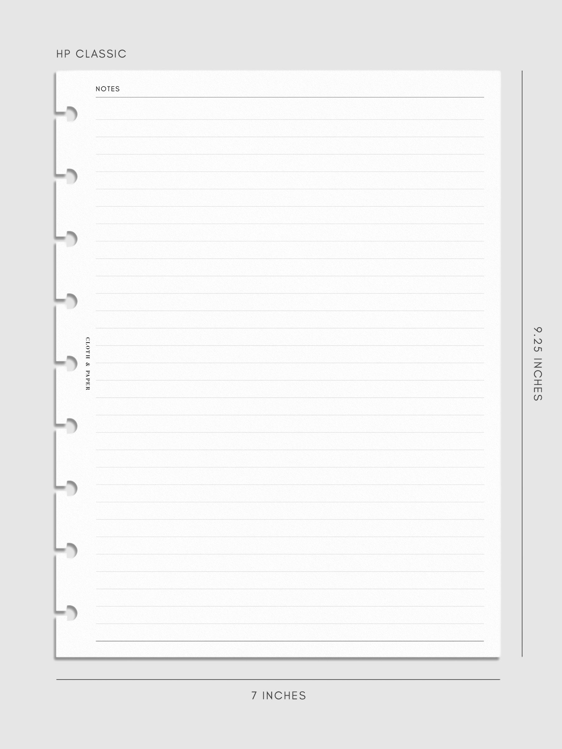 Digital mockup of insert in HP Classic.