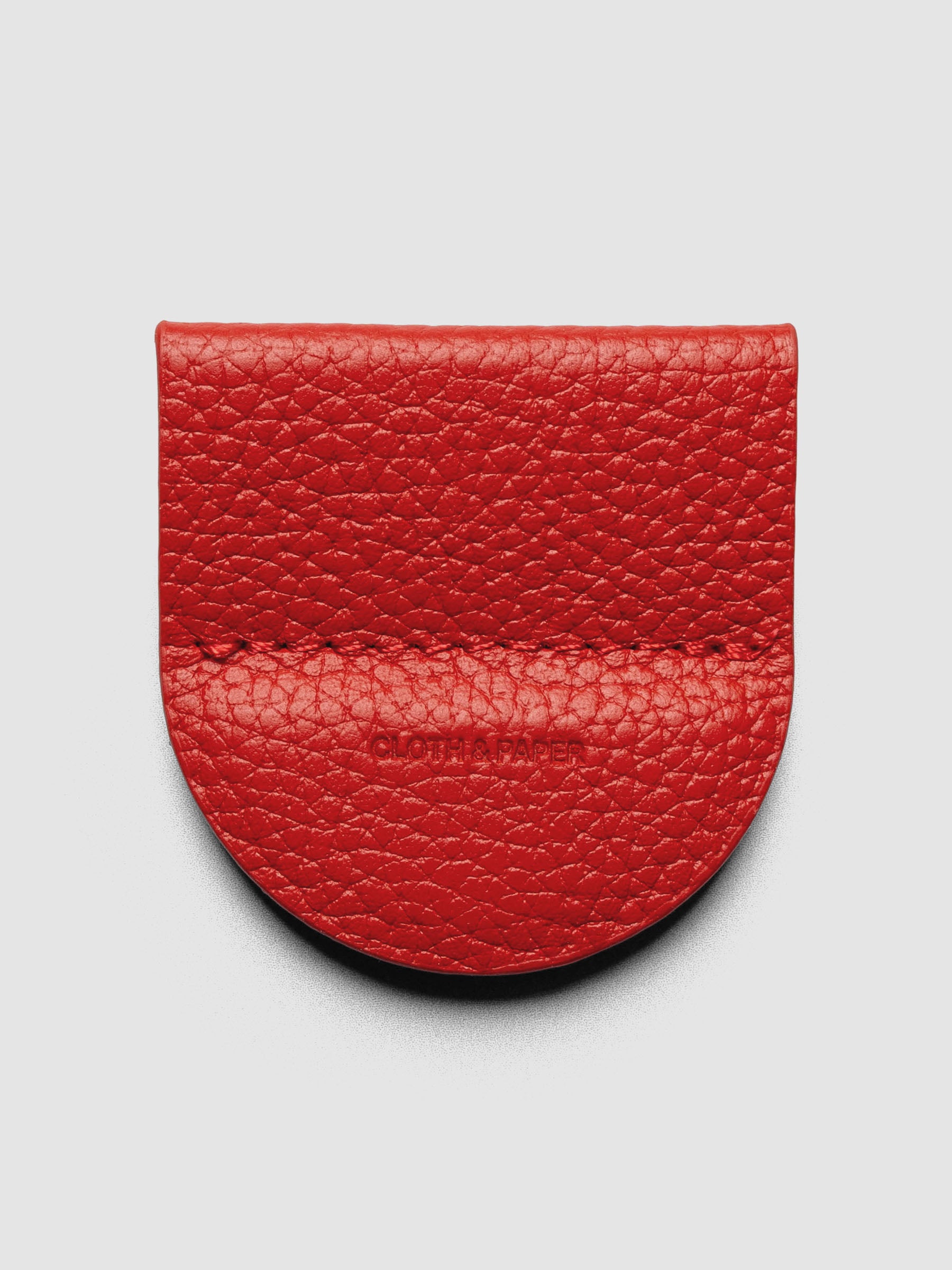 Image shows the eCLIPse Leather Bookmark Pen Holder in Rouge displayed on a neutral background.
