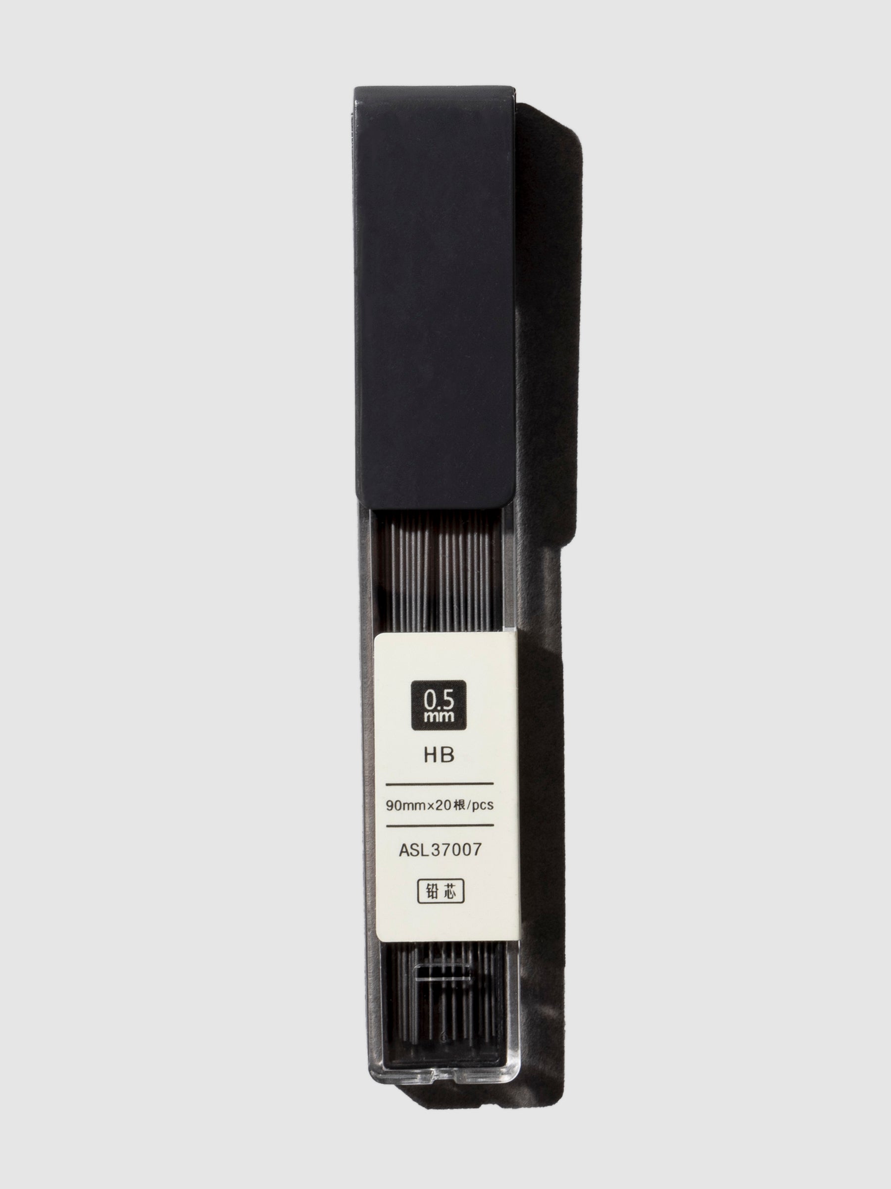 Black lead container shown on a neutral background.