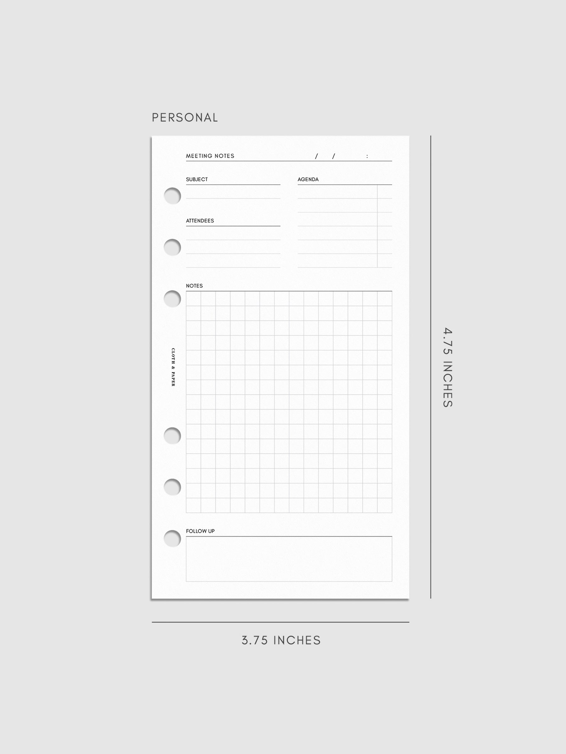 Digital mockup of inserts in Personal.