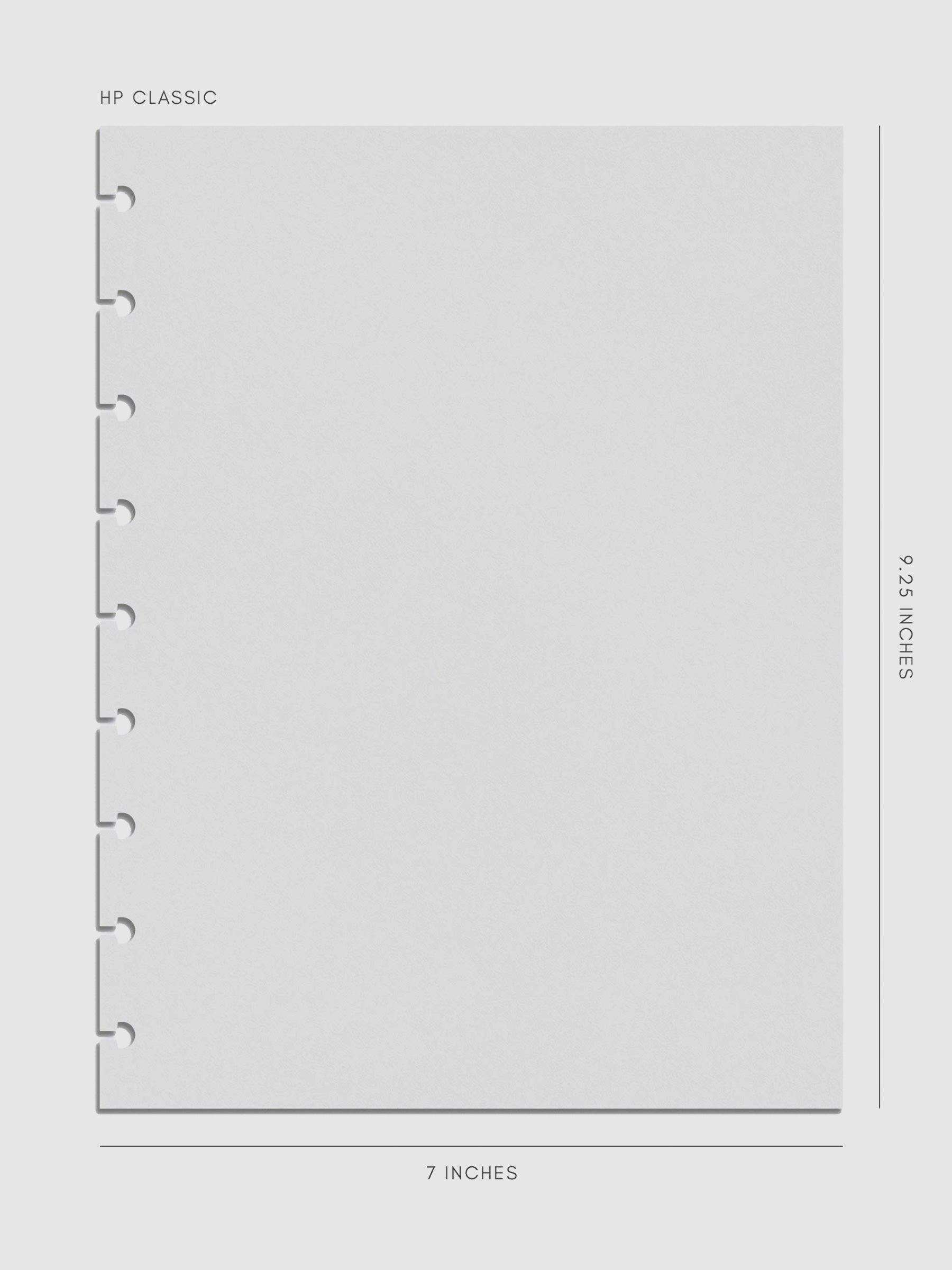 Digital mockup of insert in HP Classic.