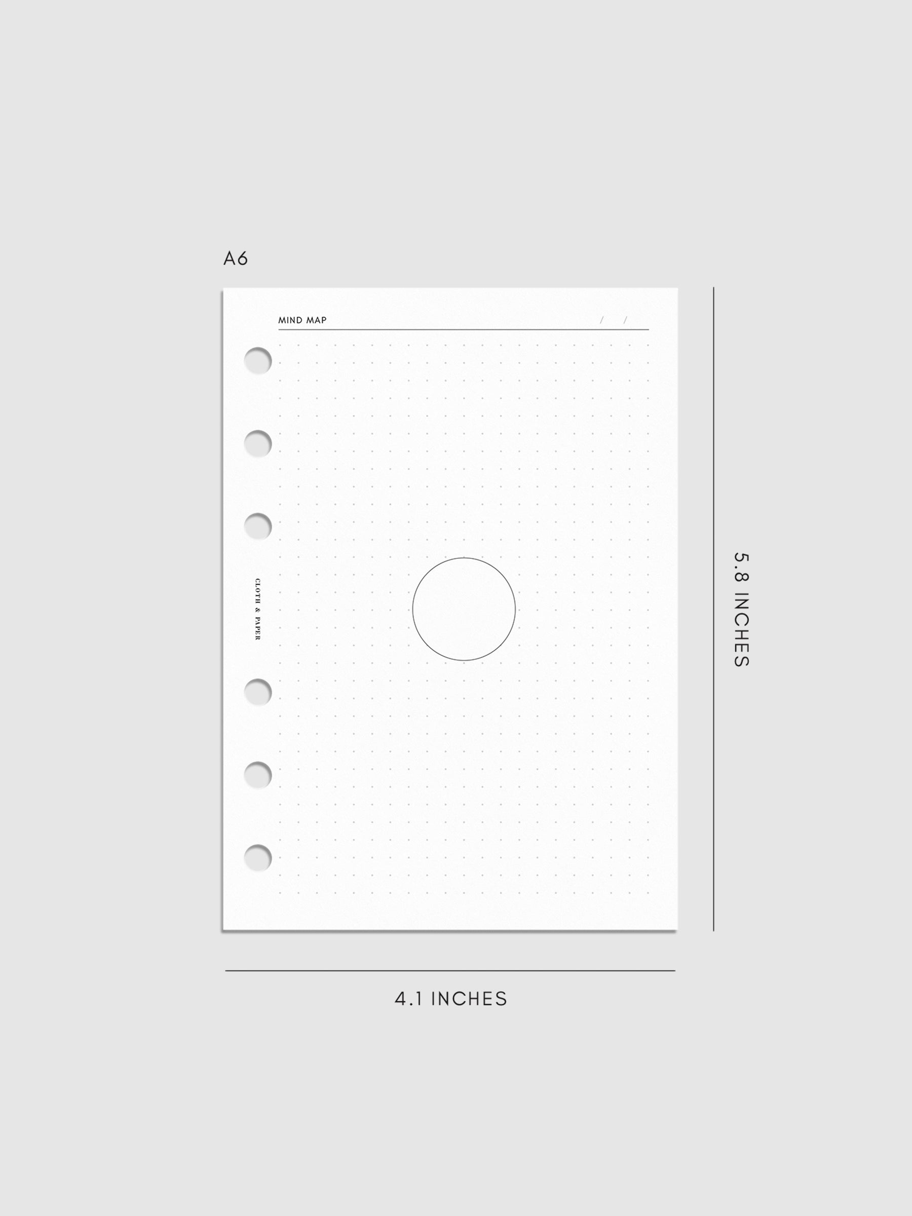 Mockup of insert in A6 sizing.