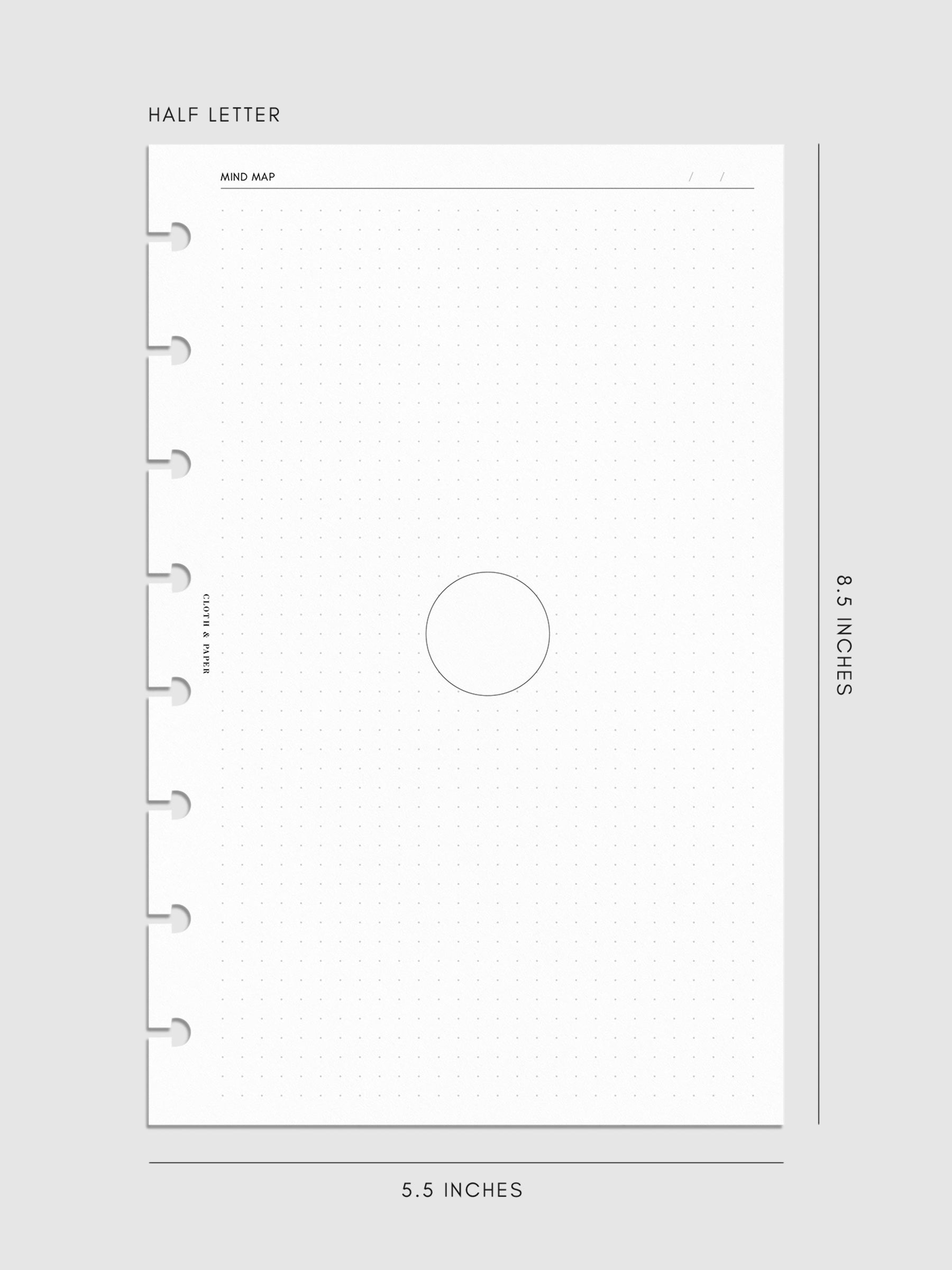 Mockup of insert in Half Letter sizing.