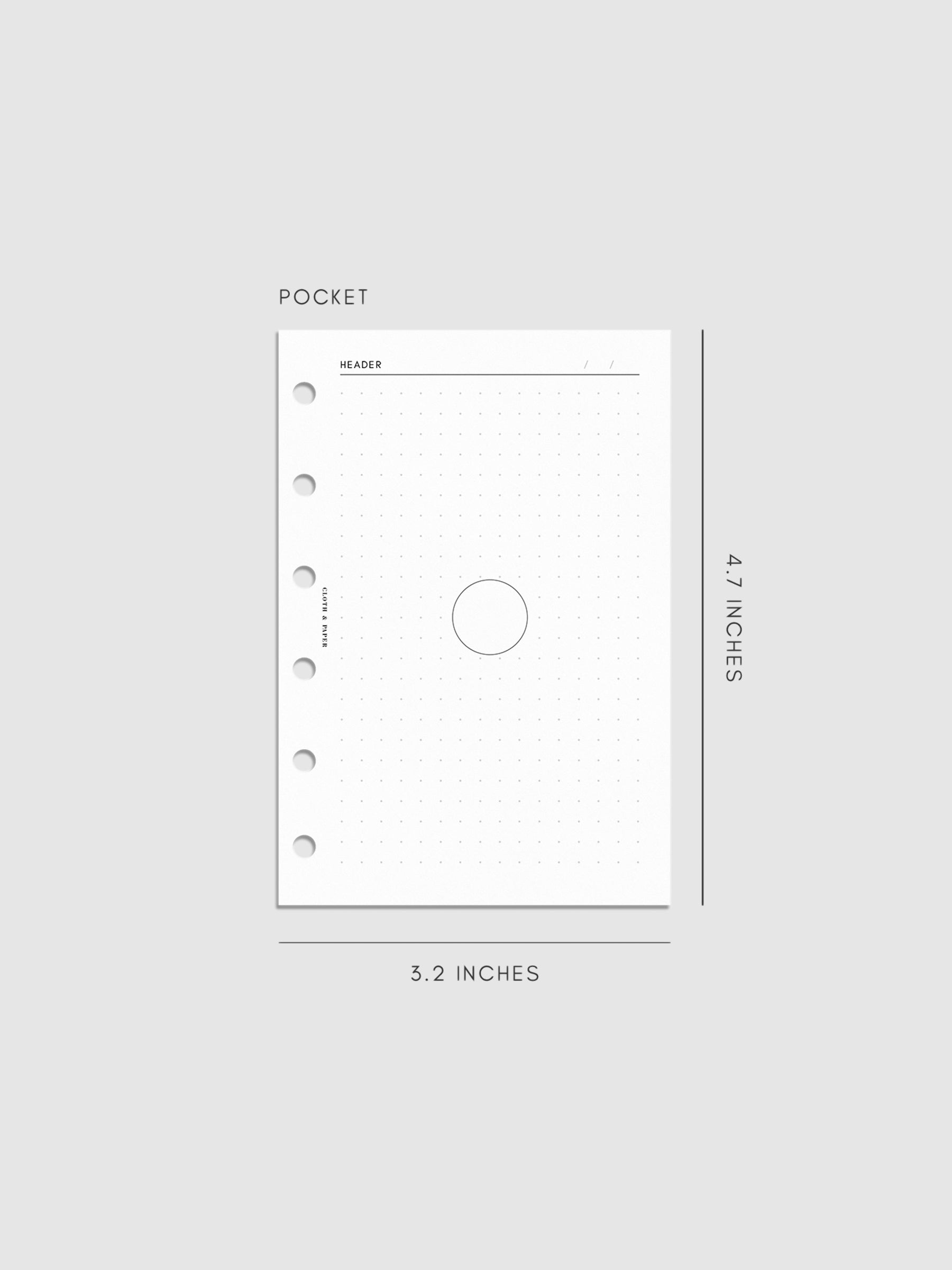 Mockup of insert in Pocket sizing.