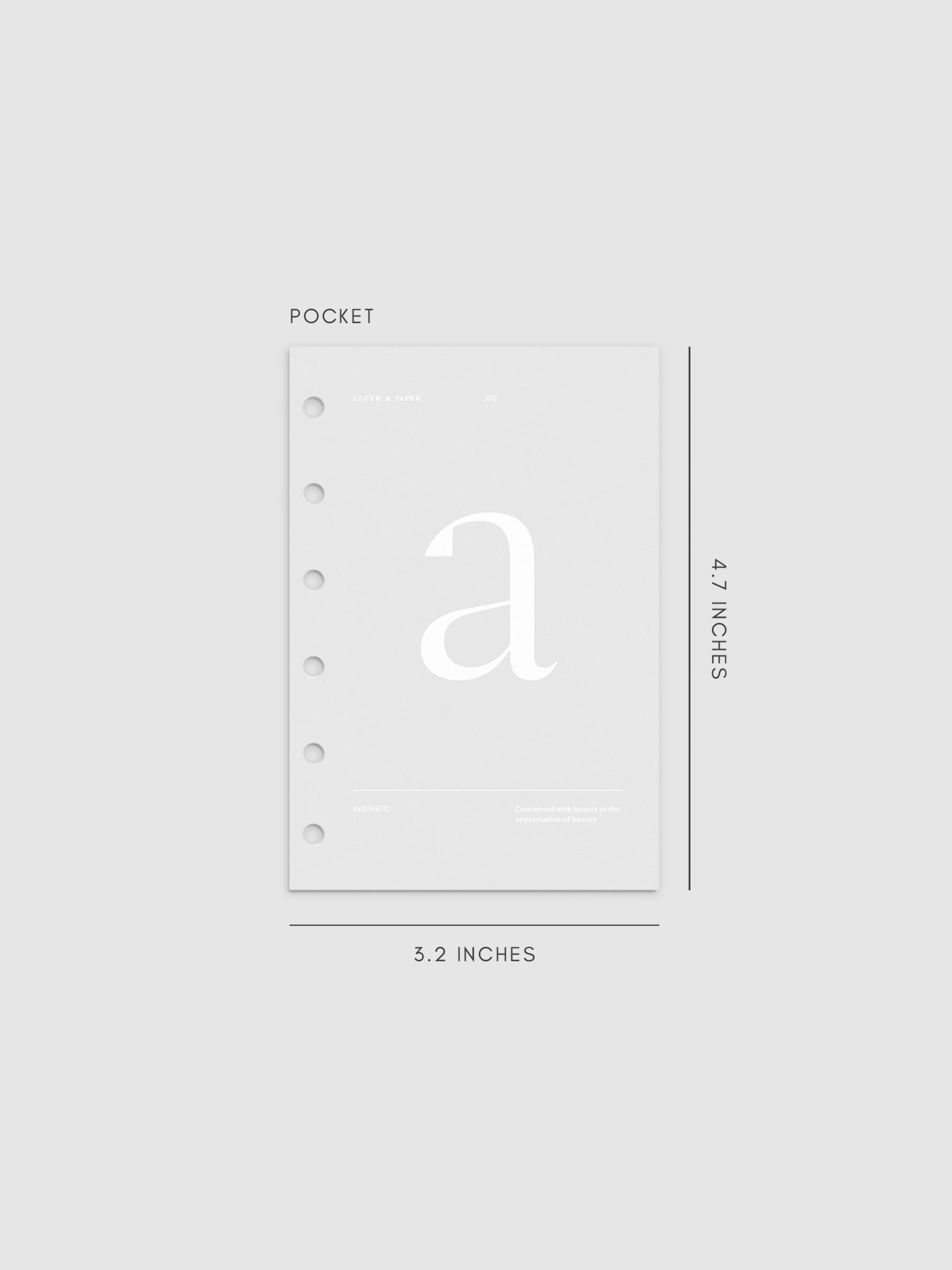 Monogram Vellum Planner Dashboard A in Pocket displayed on a neutral background.