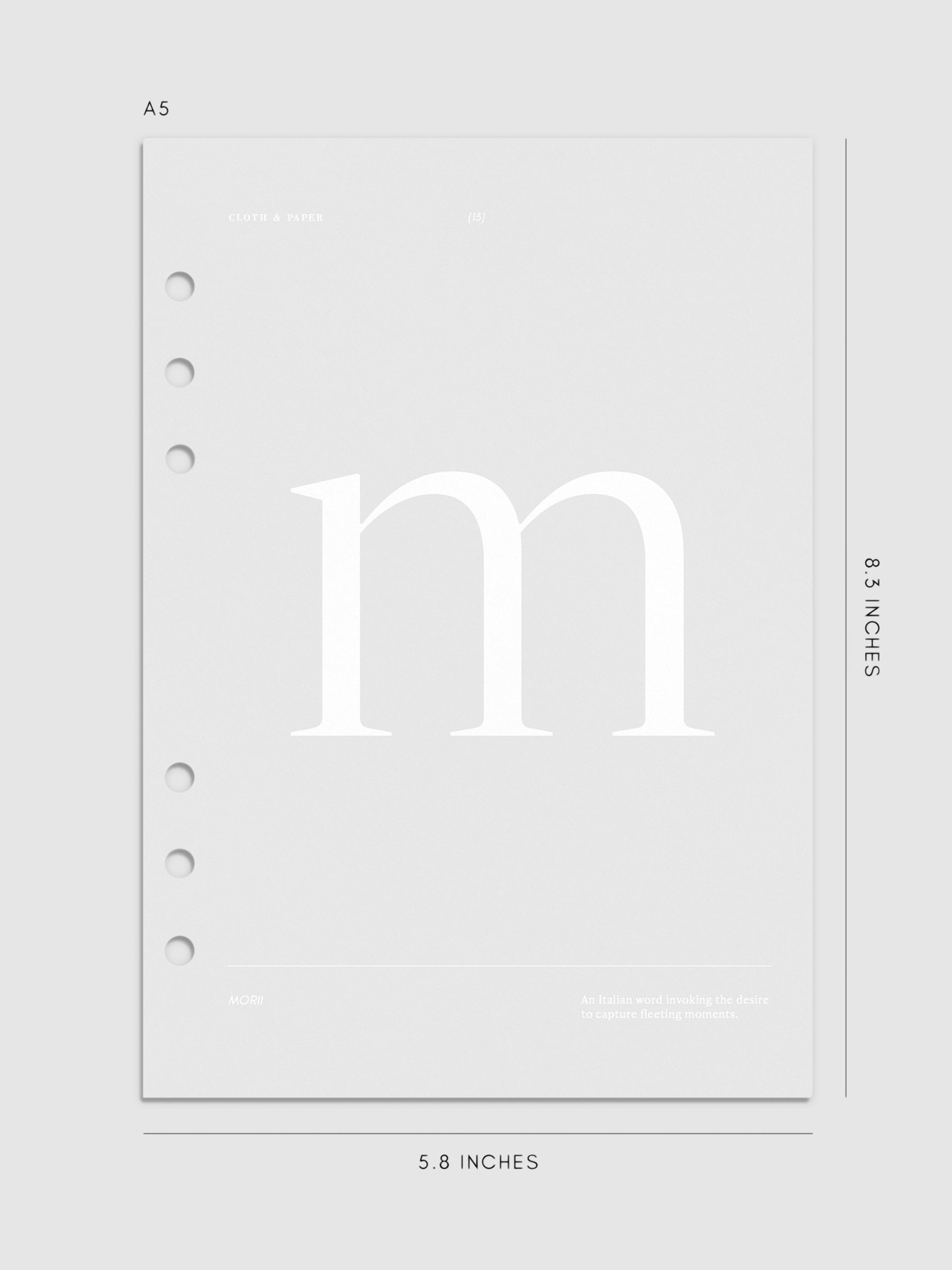 Monogram Vellum Planner Dashboard M in A5 displayed on a neutral background.
