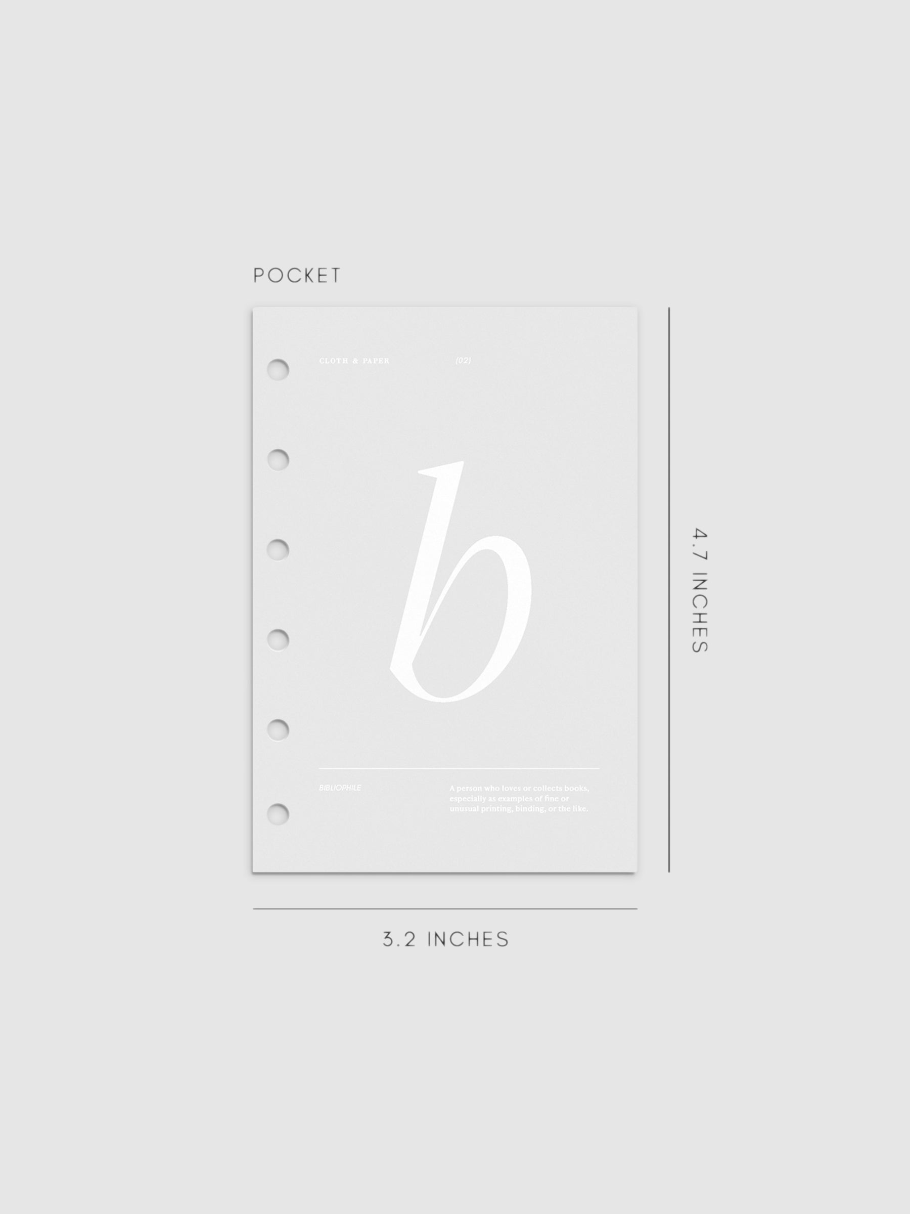 Monogram Vellum Planner Dashboard B in Pocket displayed on a neutral