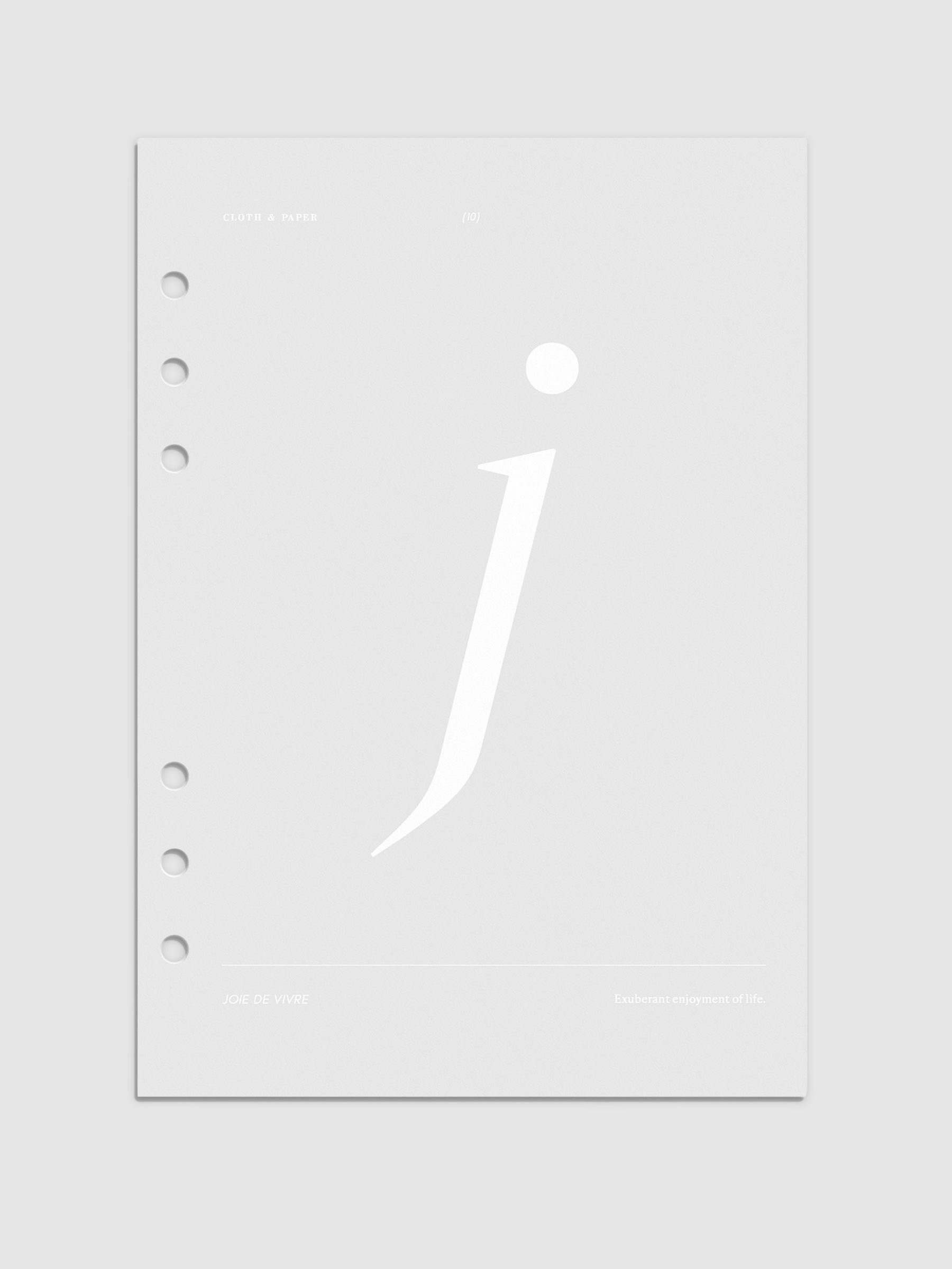 Monogram Vellum Planner Dashboard J in A5 displayed on a neutral background.