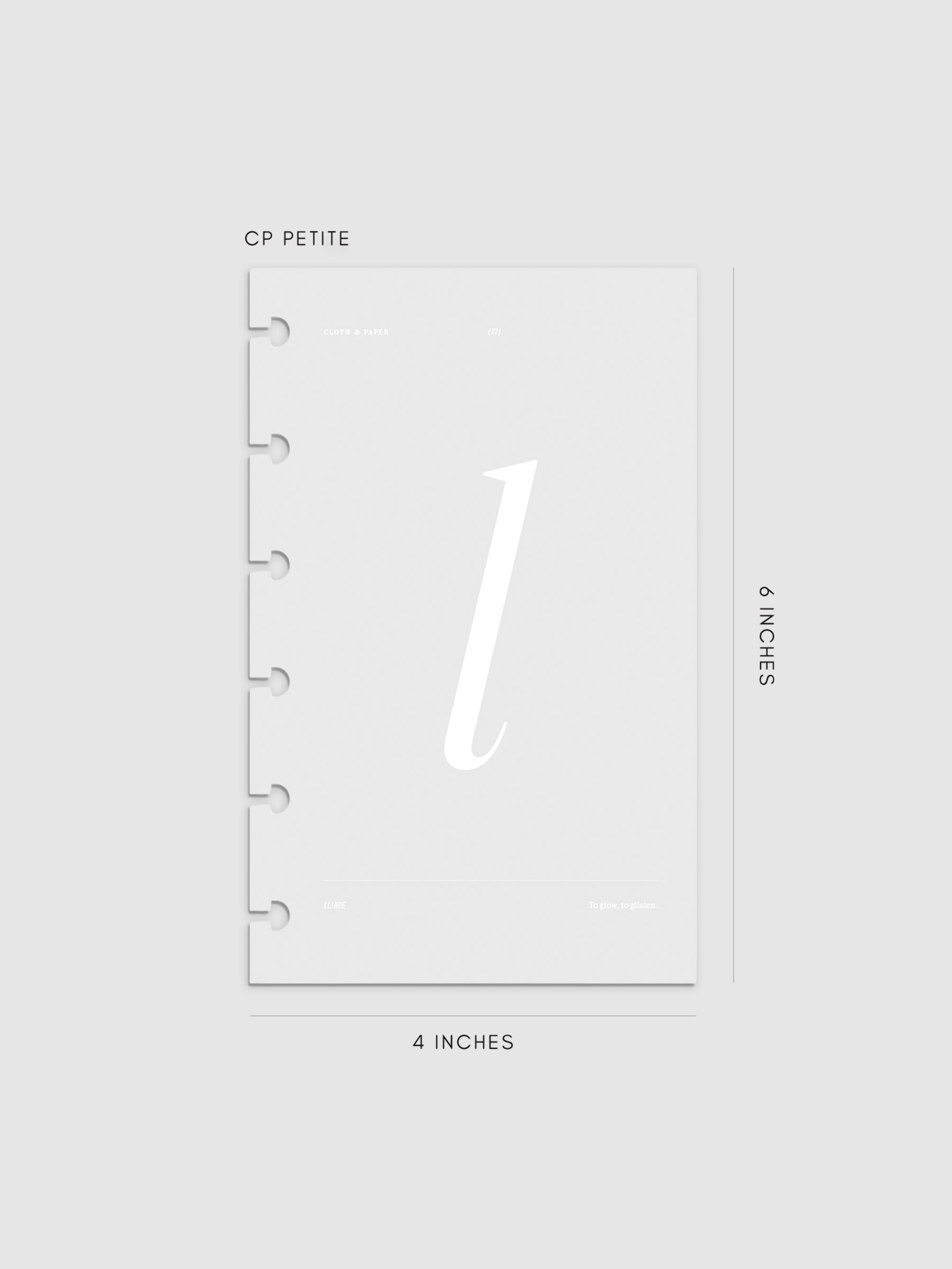 Monogram Vellum Planner Dashboard L in in CP Petite displayed on a neutral background.