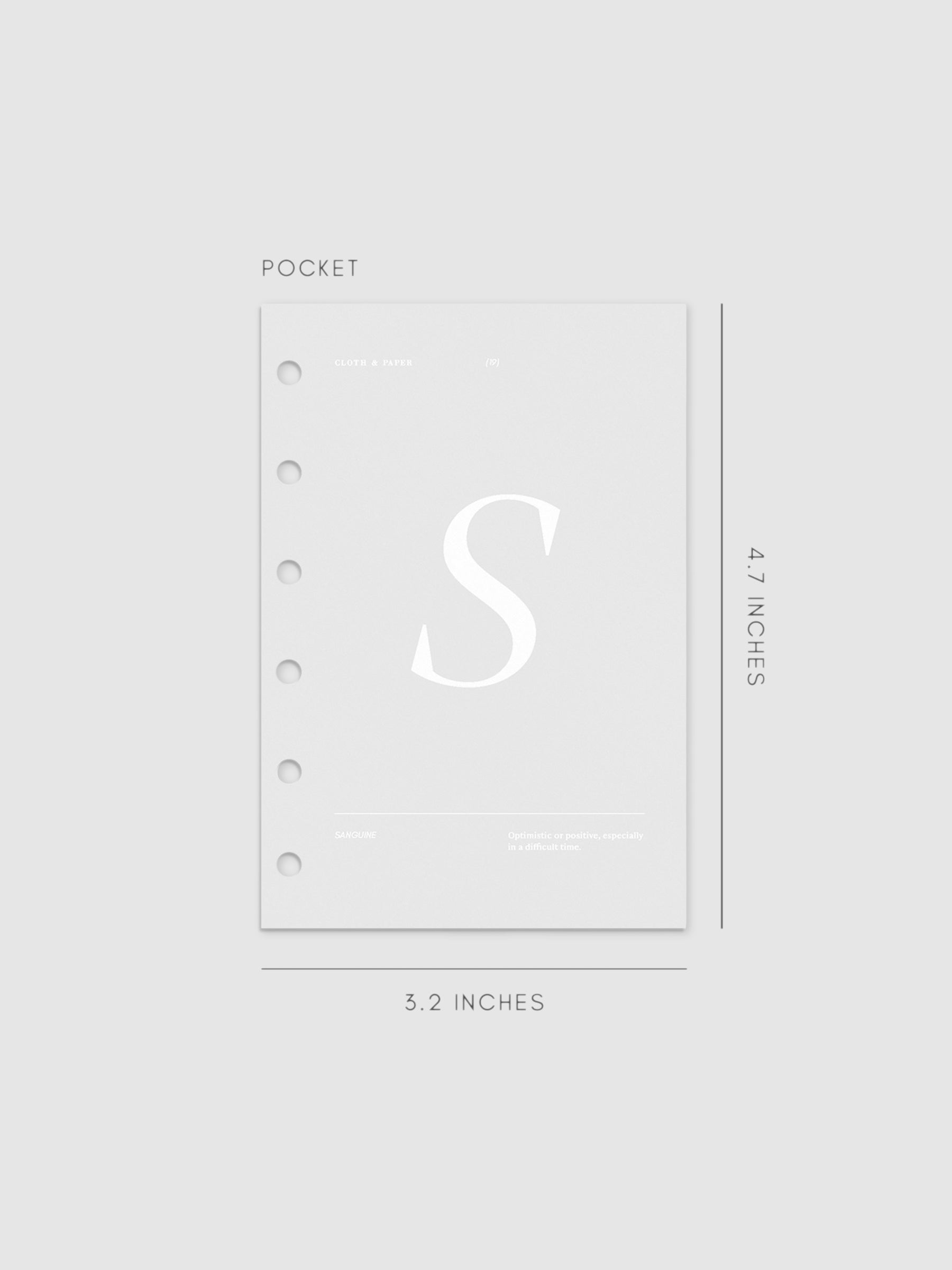 Monogram Vellum Planner Dashboard S in Pocket displayed on a neutral background.