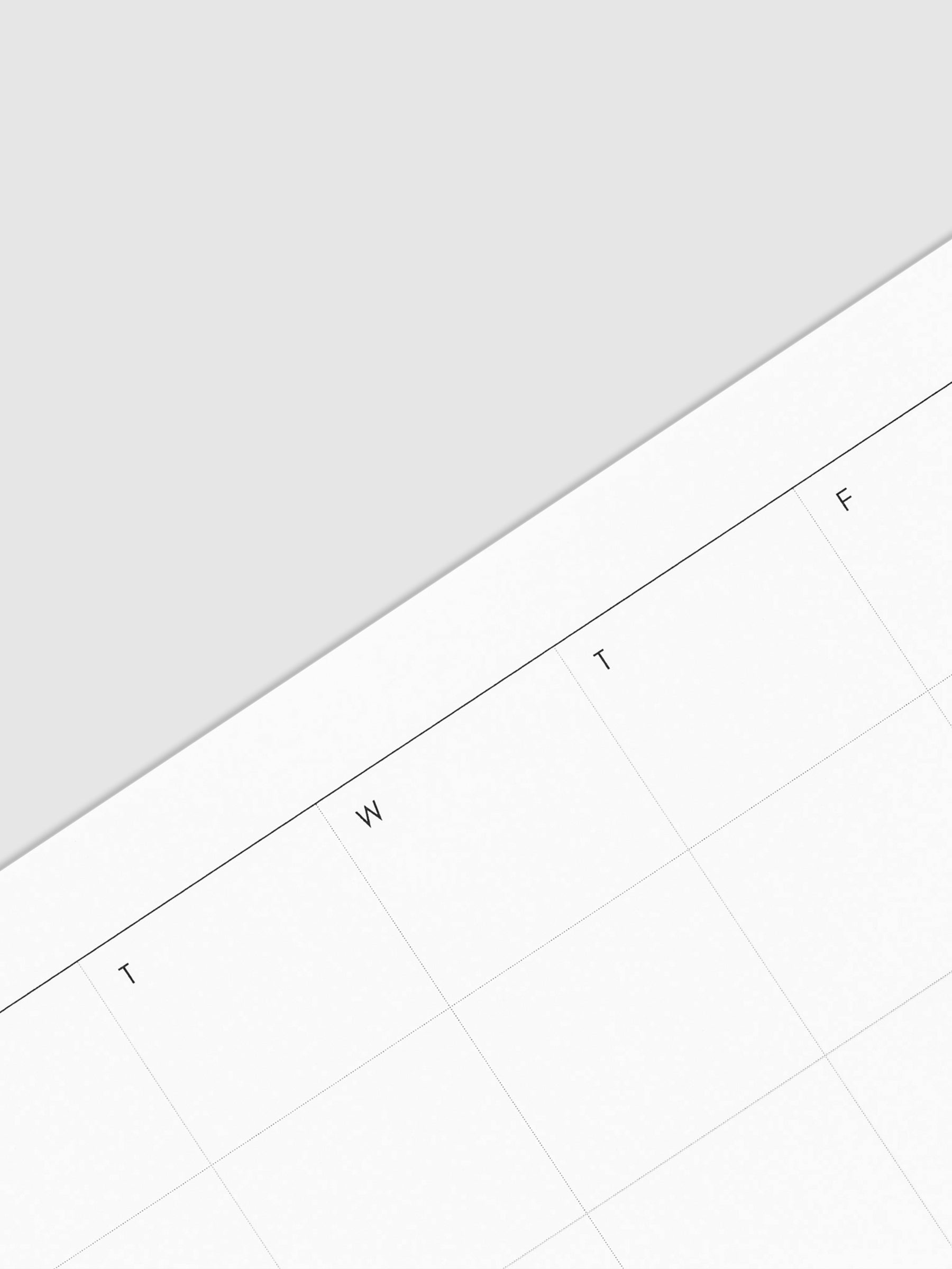 Close up of weekly calendar.