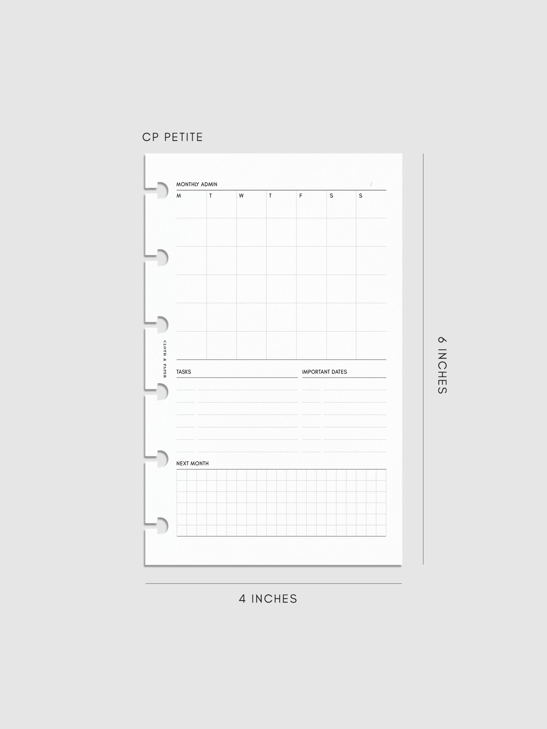 Digital mockup of inserts in CP Petite.