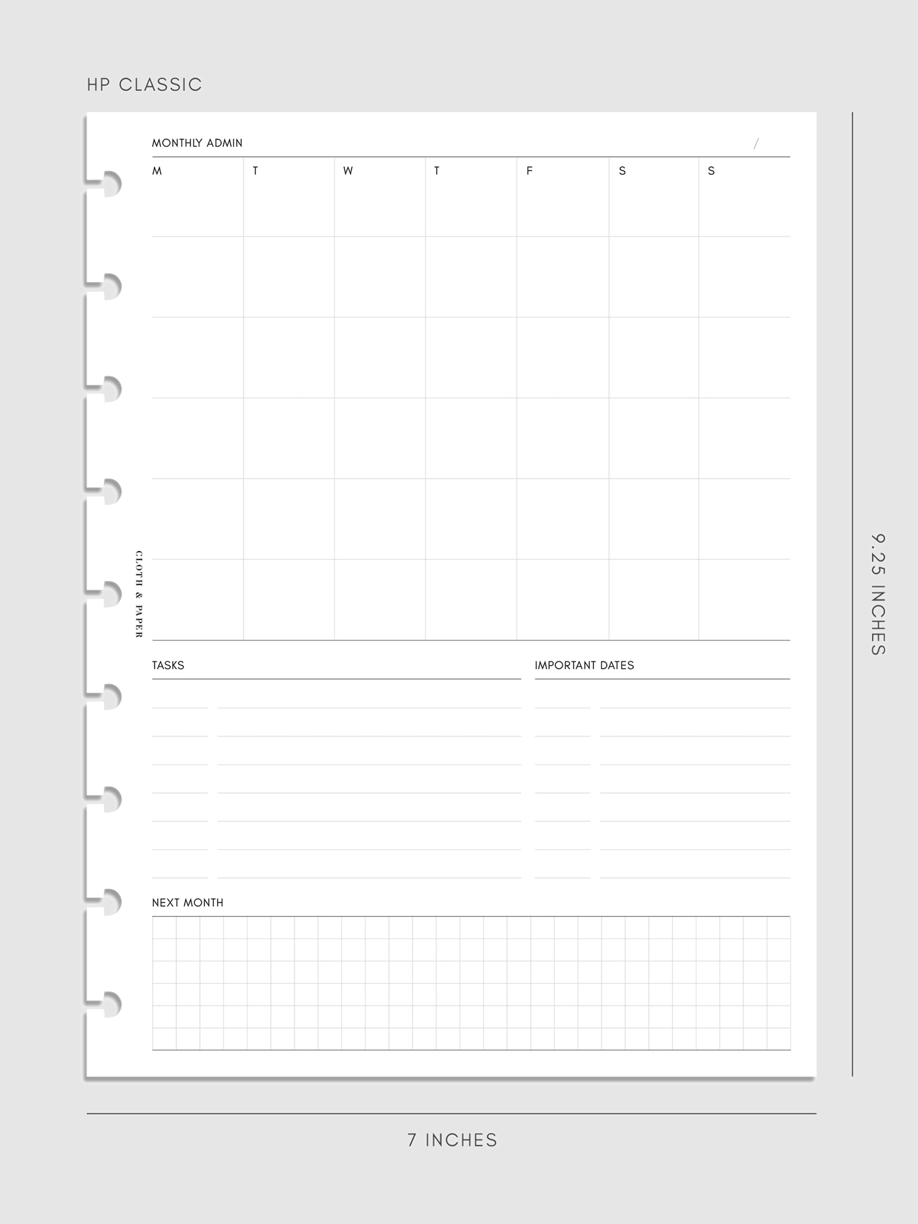 Digital mockup of inserts in HP Classic.