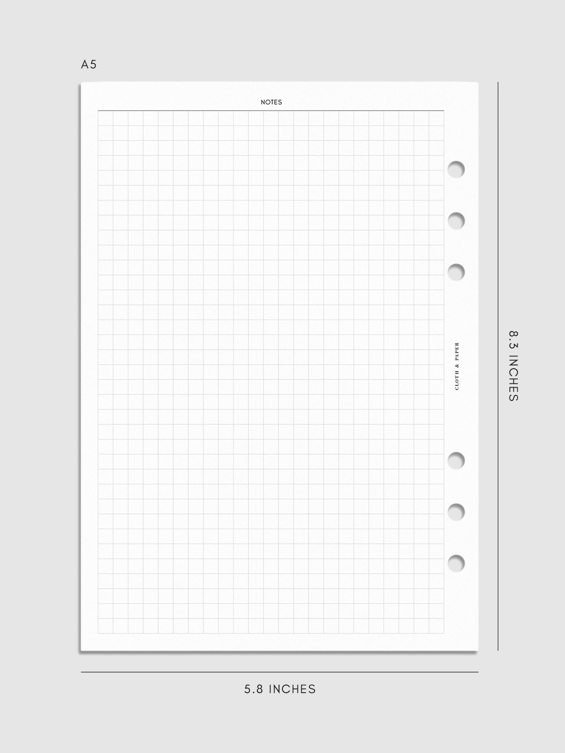 Digital mockup of inserts in A5.