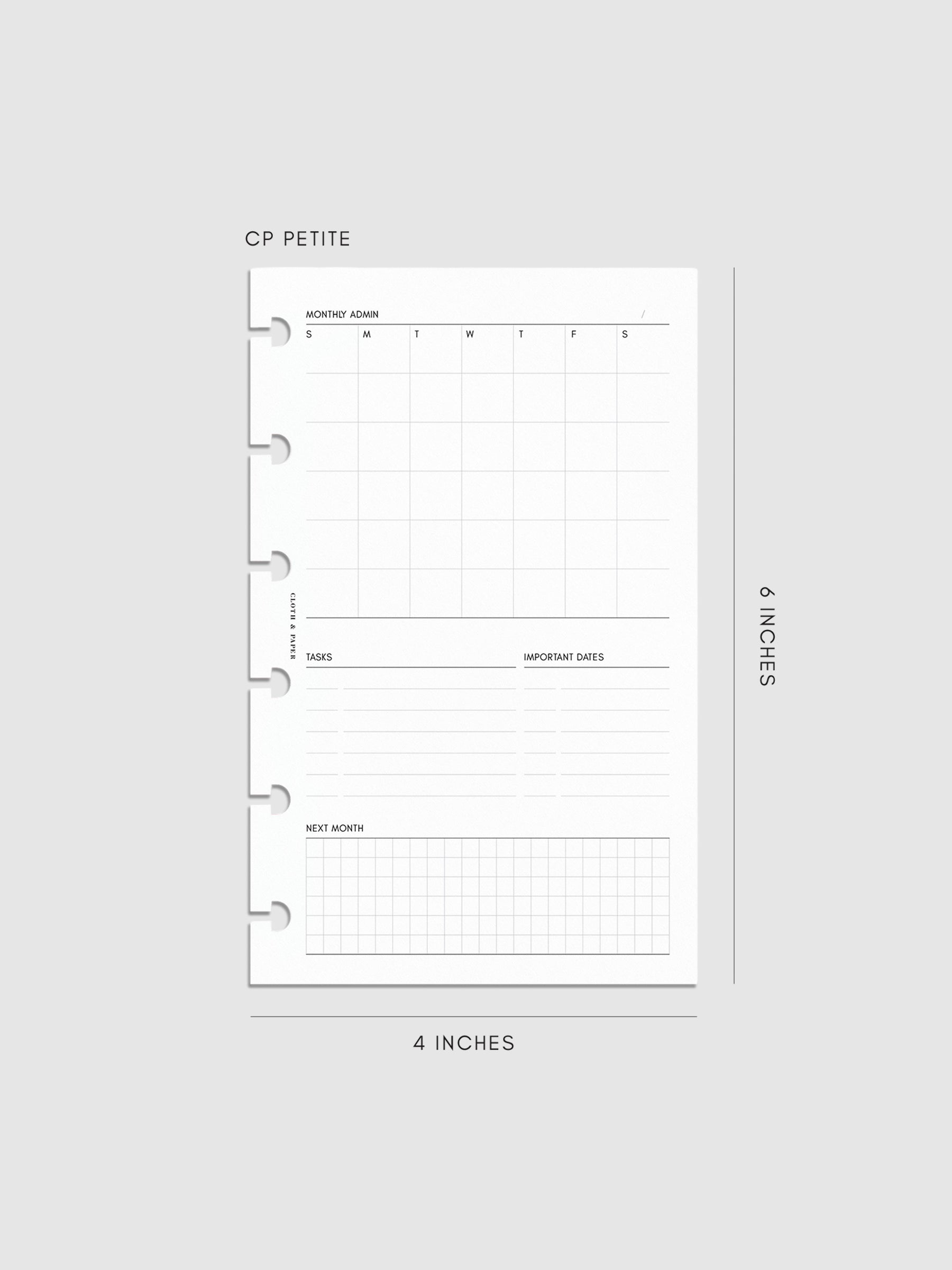 Digital mockup of inserts in CP Petite.