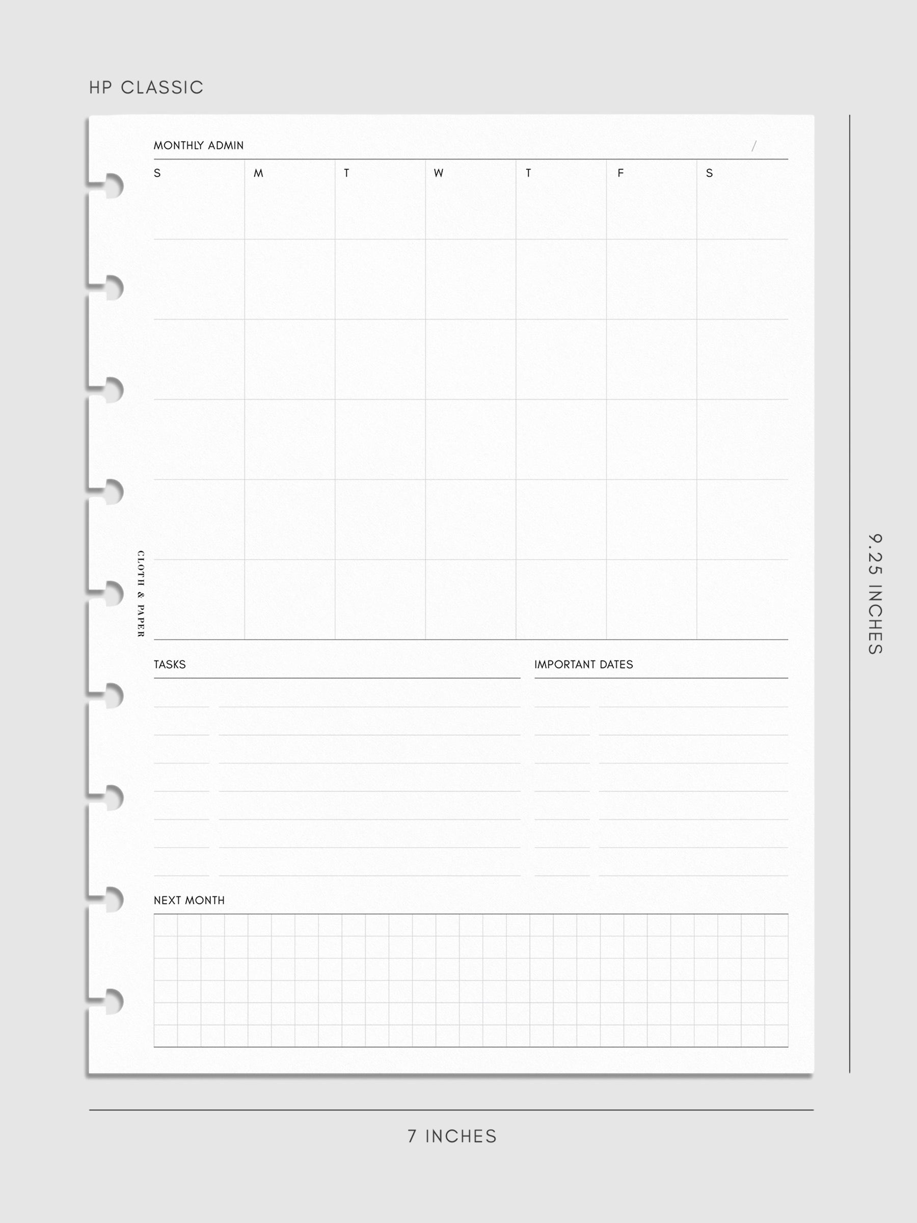 Digital mockup of inserts in HP Classic.