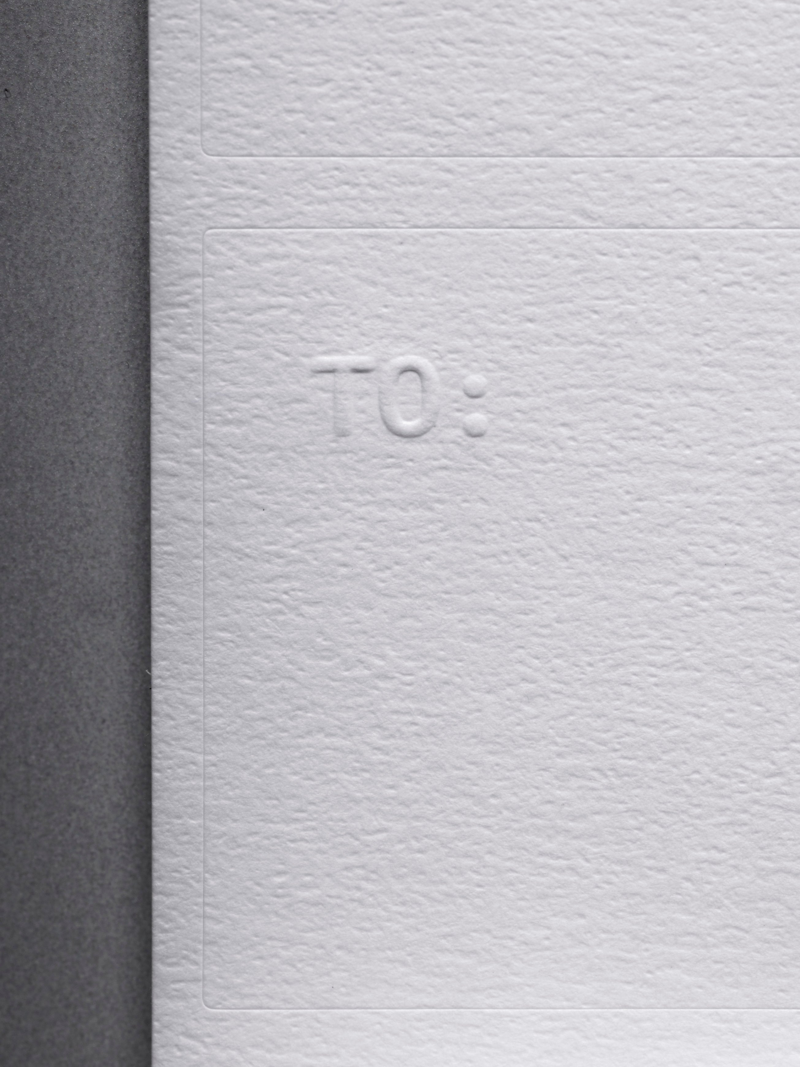 Close up of the Label Planner Stickers | Gift Tag showing the embossed text 'To:'.