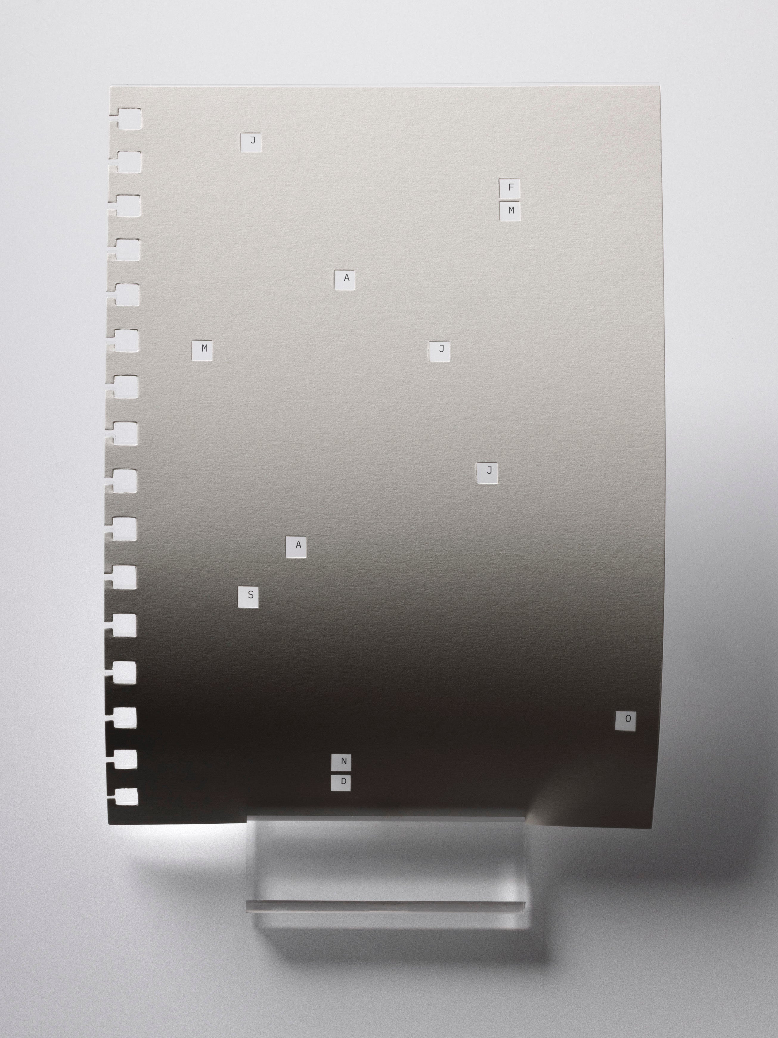 Letters Planner Dashboard Duo with transparent type design layer and beige cardstock with cutouts layer compatible with 2026 Weekly Notebook | A5 Spiral.