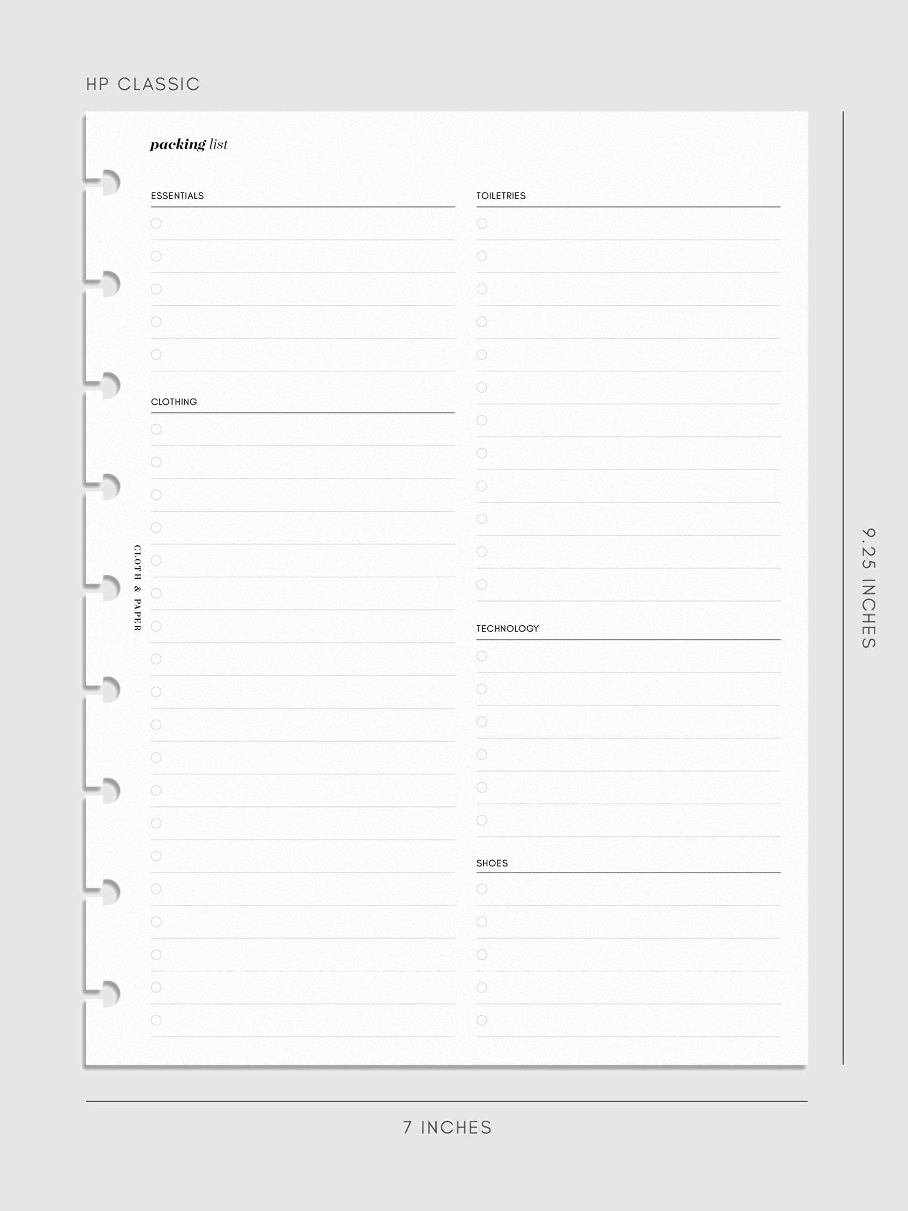 Digital mockup of inserts in HP Classic.