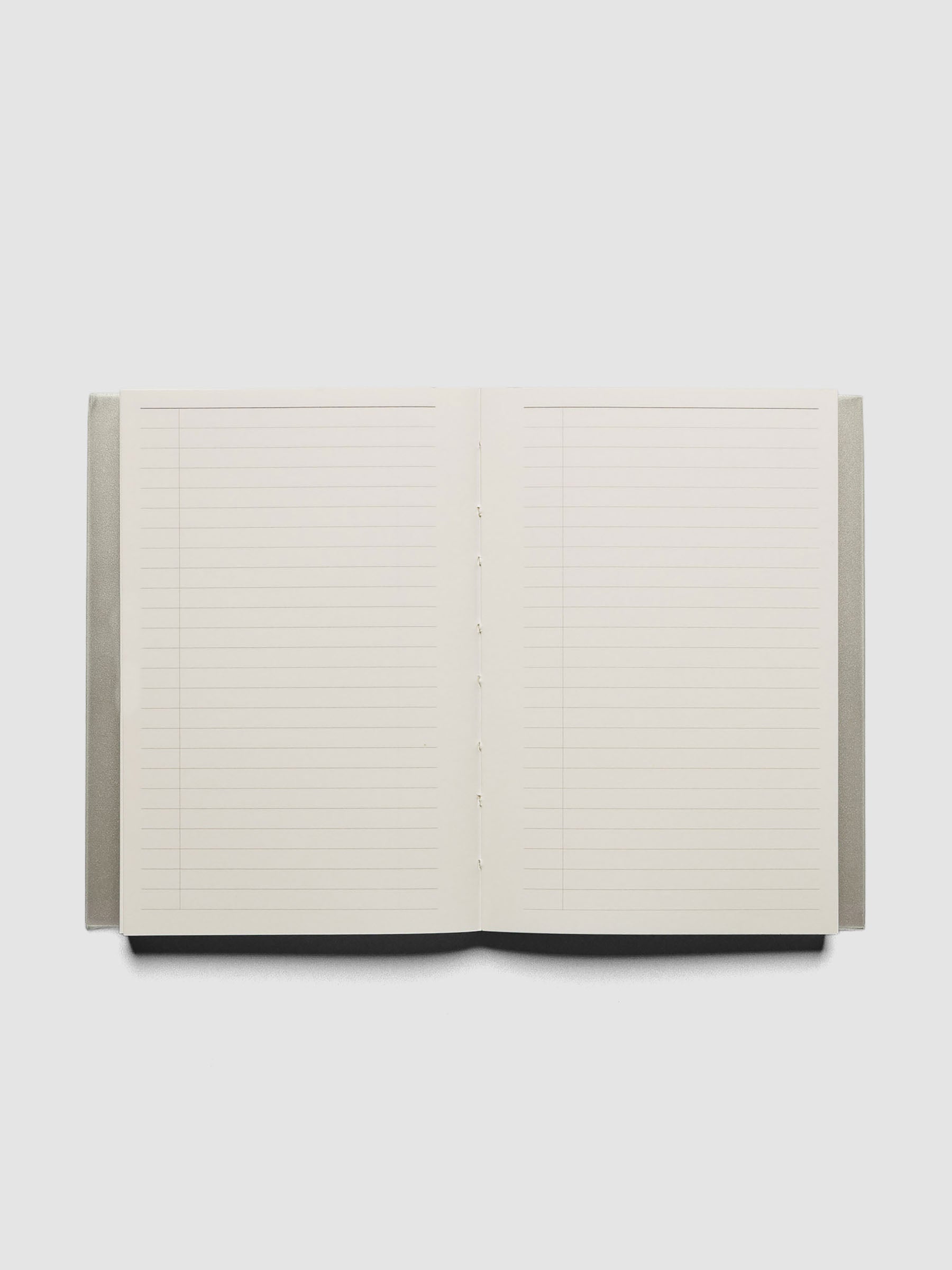 Perfect Bound Notebook | CP Petite | Task | Ristretto shown open with task layouts on both sides.