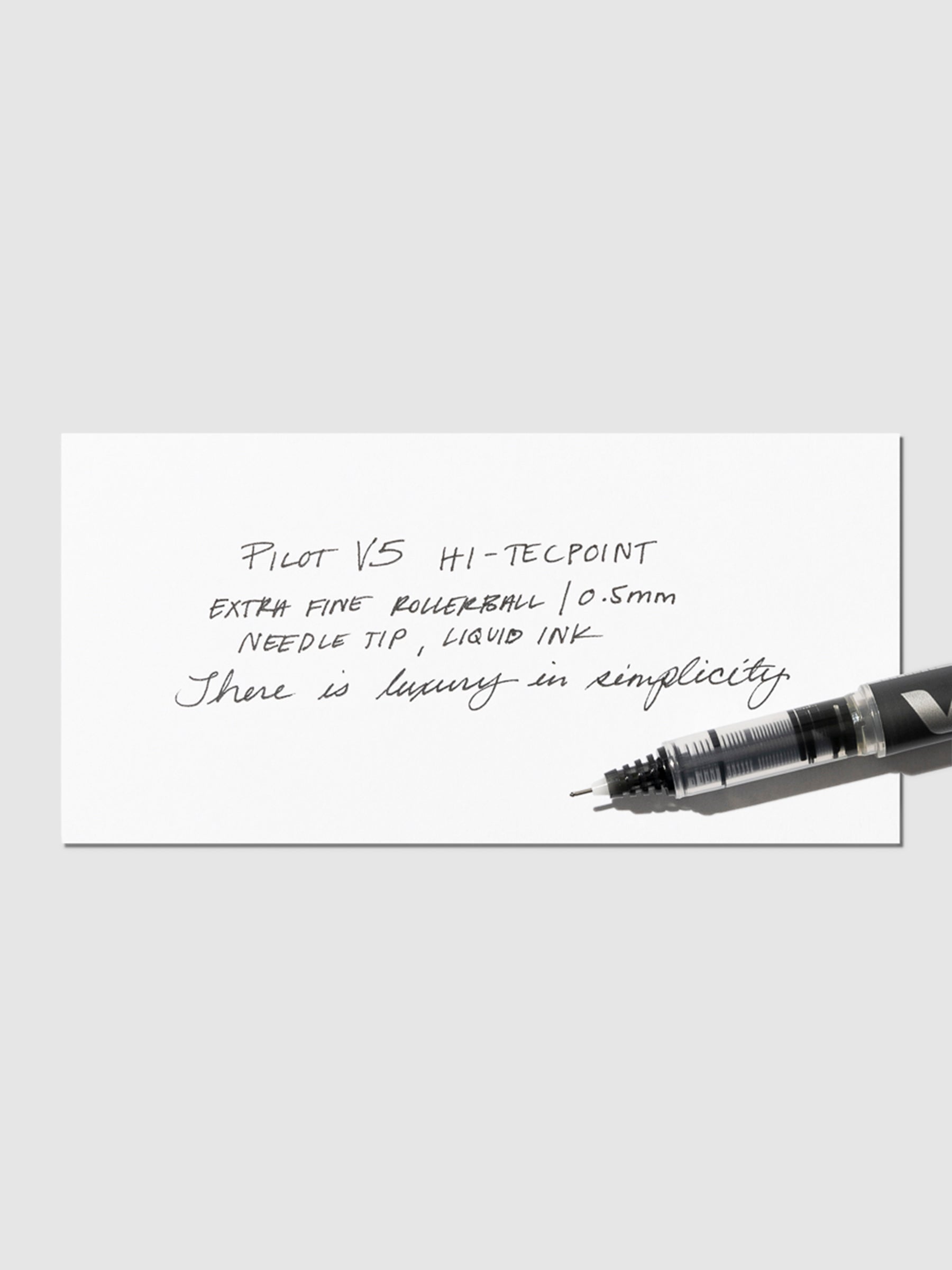 Image shows a sample of the ink on the pen test sheet.