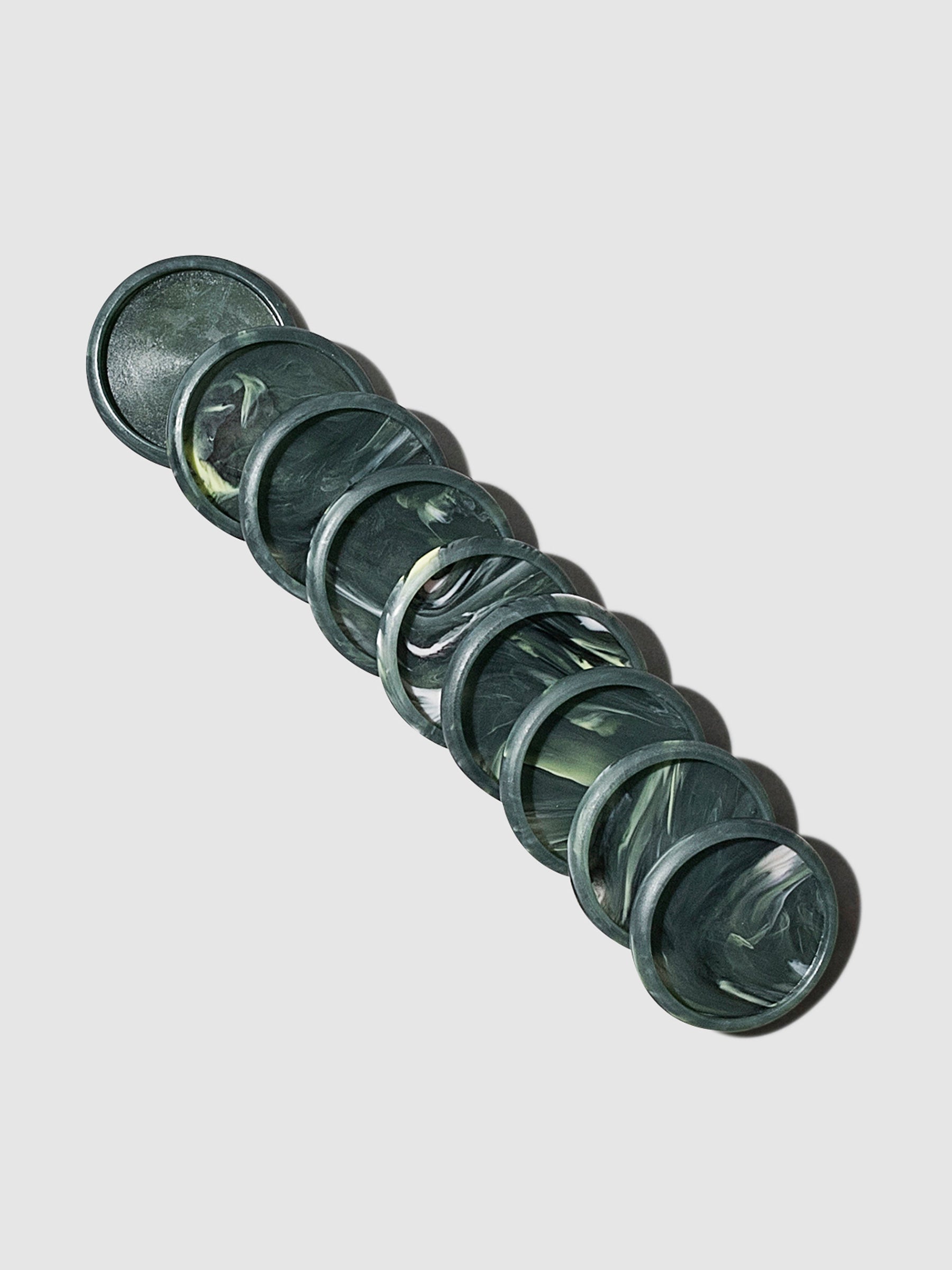 Planner Discs, Green Marble, Cloth and Paper. Set of 9 discs displayed on a neutral background.