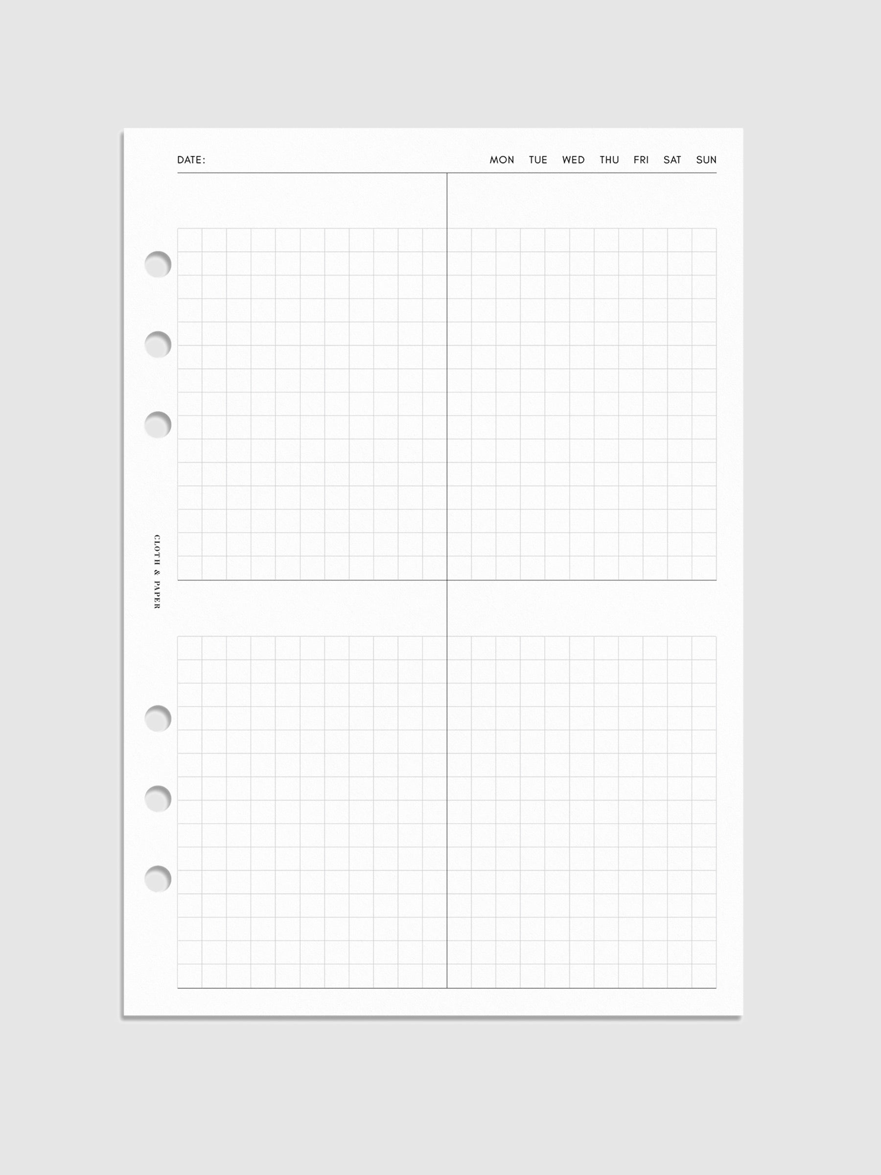 Digital mockup of inserts in A5.