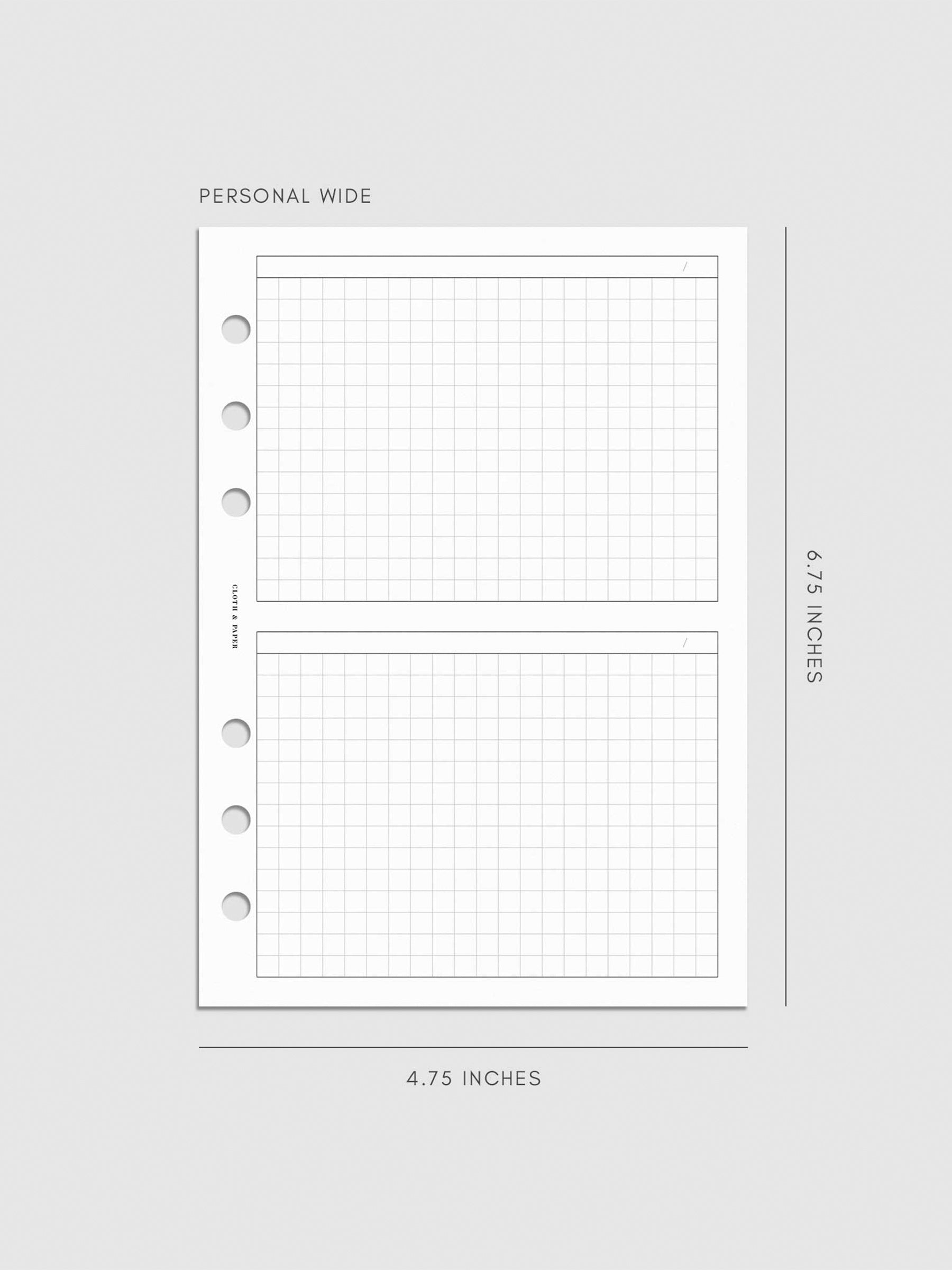 Digital mockup of inserts in Personla Wide.