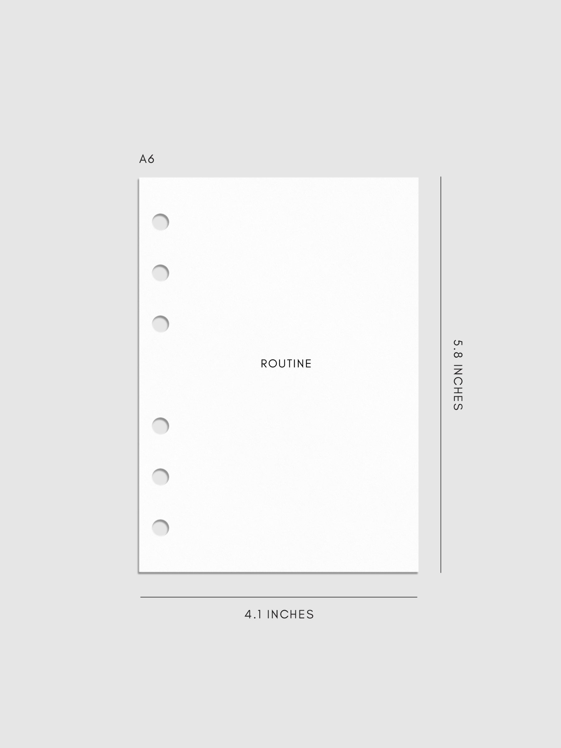 Digital mockup of insert in A6 sizing.