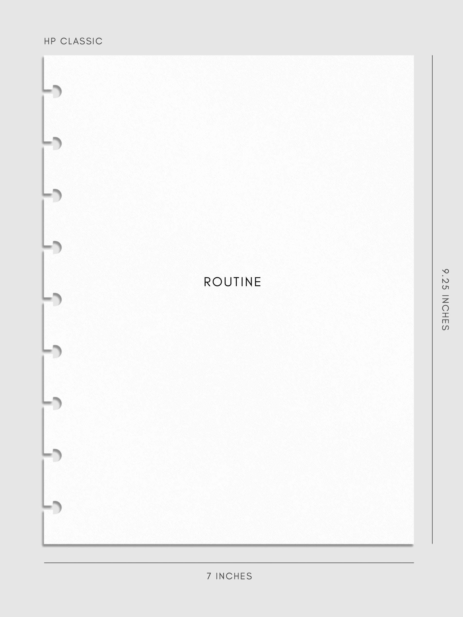 Digital mockup of insert in HP Classic sizing.