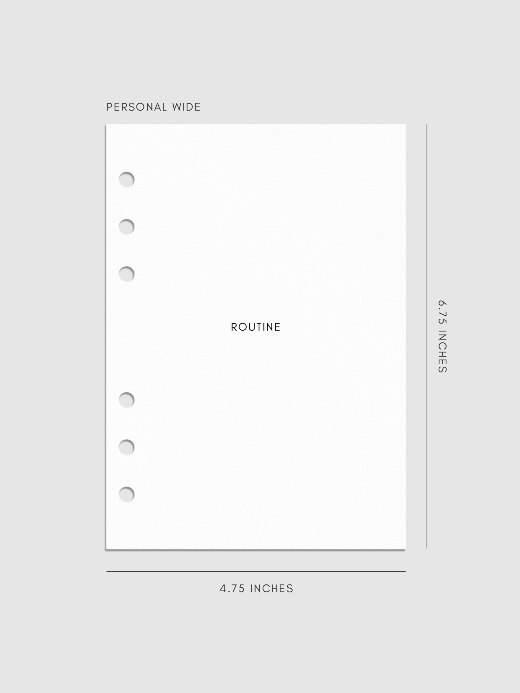 Digital mockup of insert in Personal Wide sizing.