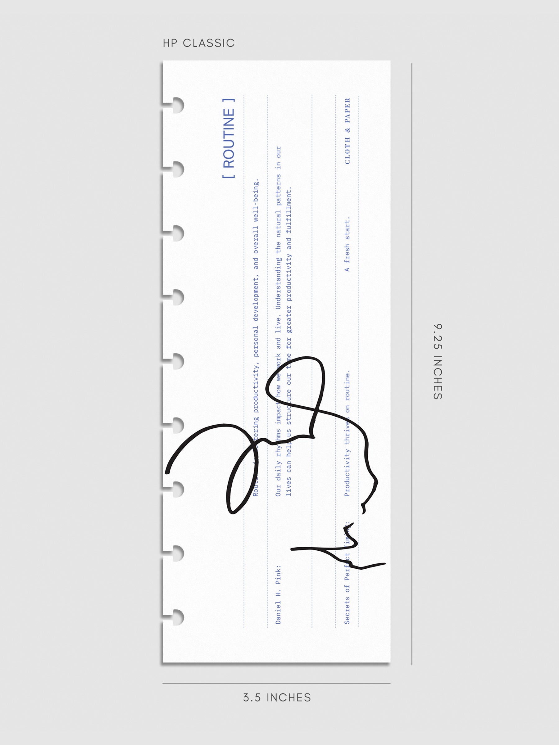 Digital mockup of dashboard displayed on a neutral background. Size shown is HP Classic.