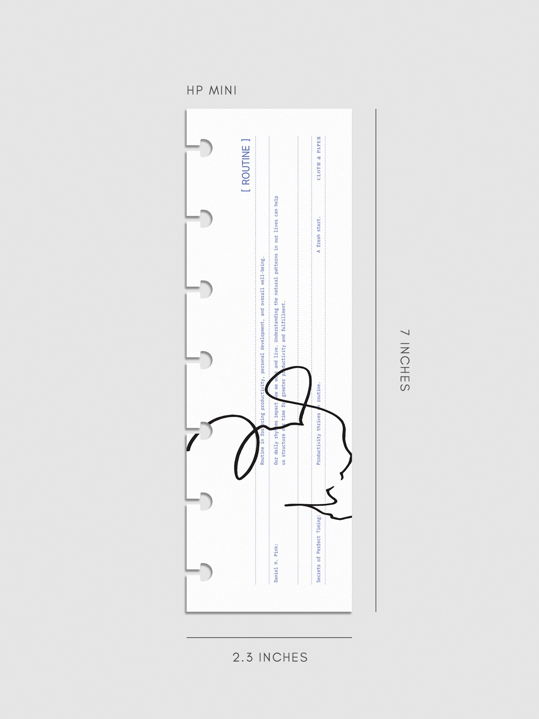 Digital mockup of dashboard displayed on a neutral background. Size shown is HP Mini.