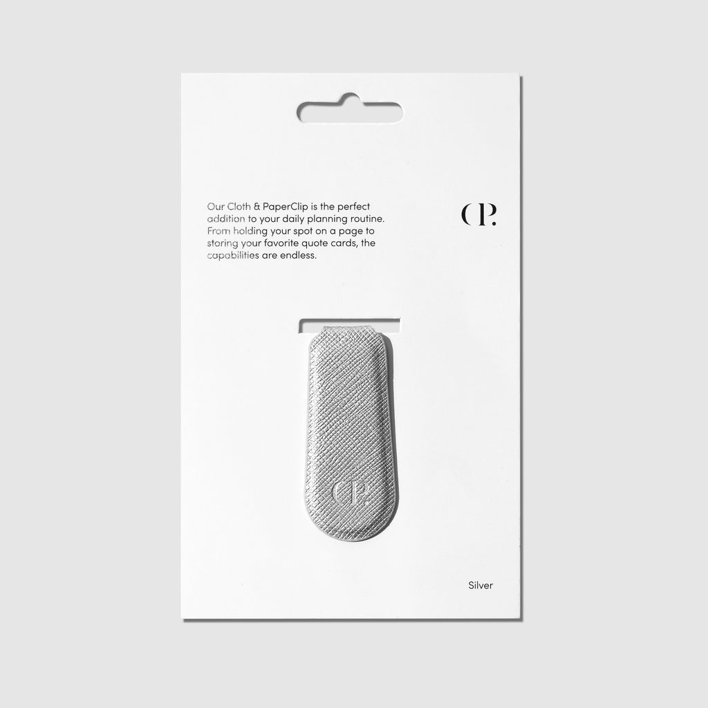 Cloth and Paperclip, Silver, Cloth and Paper. Clip displayed in its packaging on a white background.