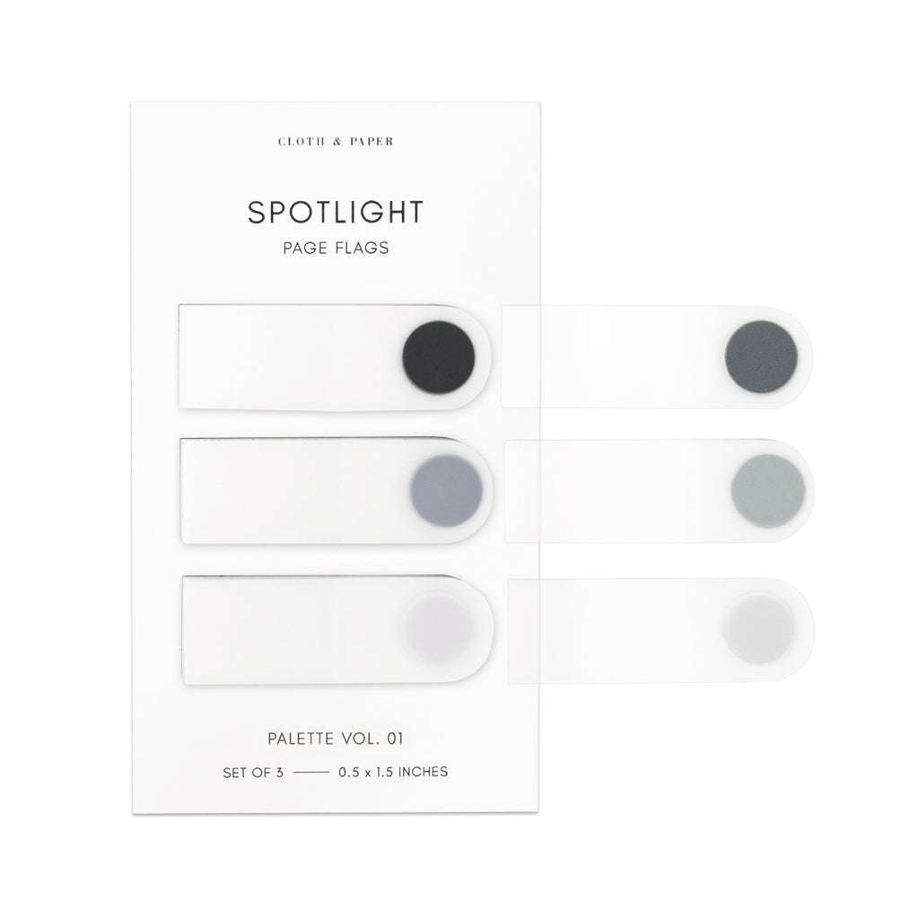 Spotlight Page Flag Set | Palette Vol. 01 | Lagoon, Mykonos + Aspen | Cloth and Paper